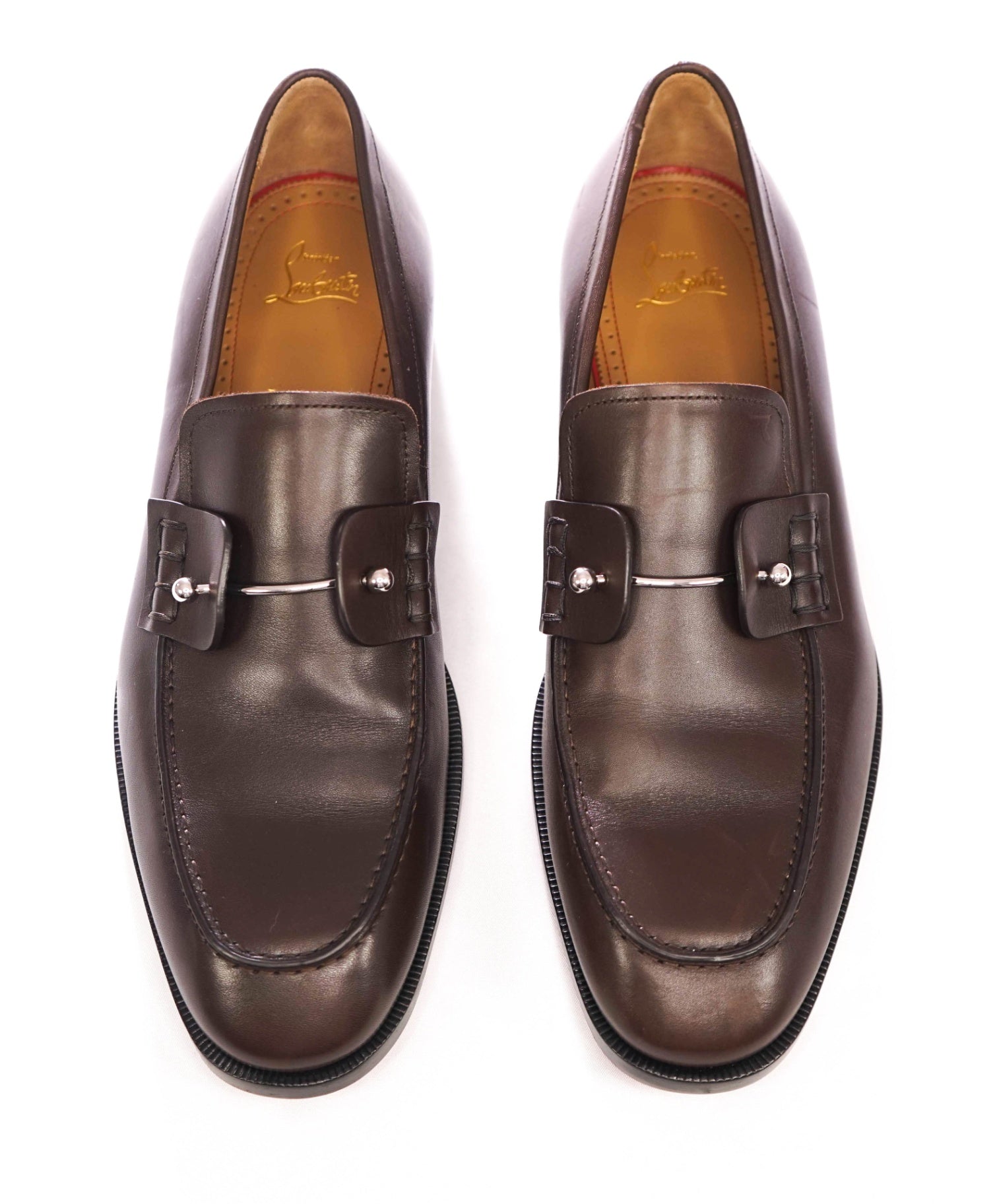 $1,195 Christian Louboutin - Brown Leather *CHAMBELIMOC* Loafers - US 11 (EU44)