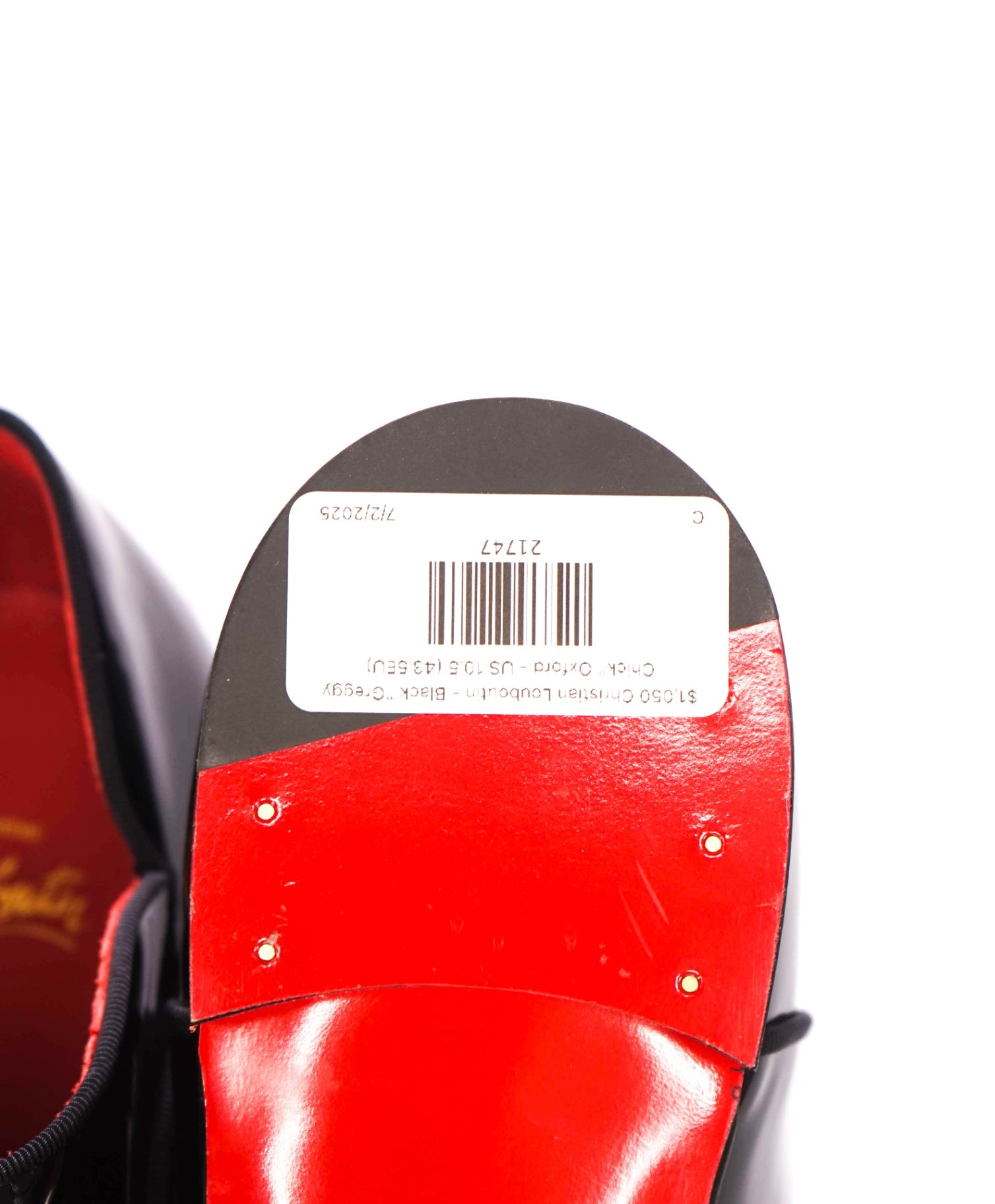 $1,050 Christian Louboutin - Black "Greggy Chick" Oxford - US 10.5 (43.5EU)