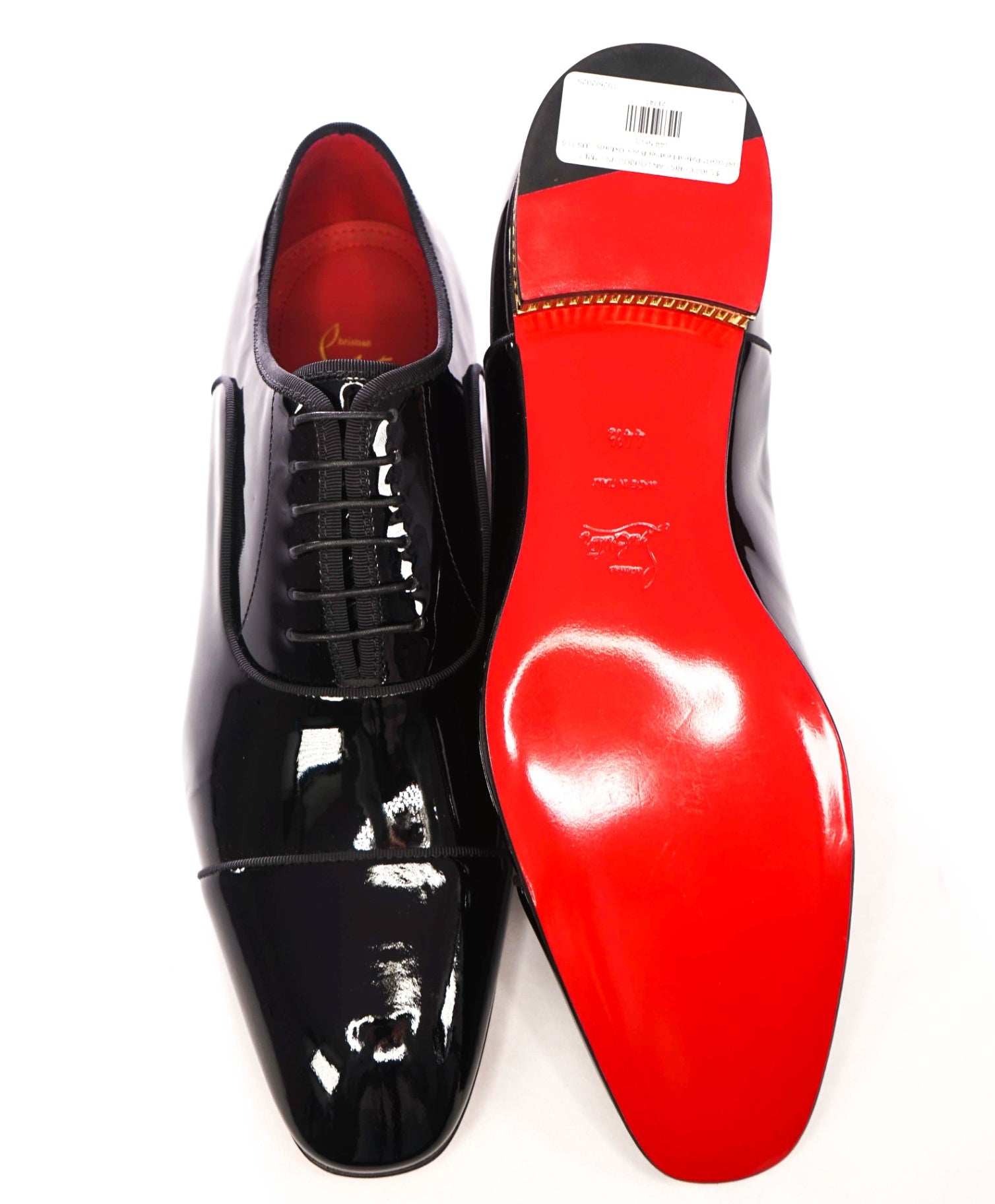 $1,300 CHRISTIAN LOUBOUTIN - *MET GREGGO* Patent Leather Black Oxfords - US 11.5 (44.5EU)