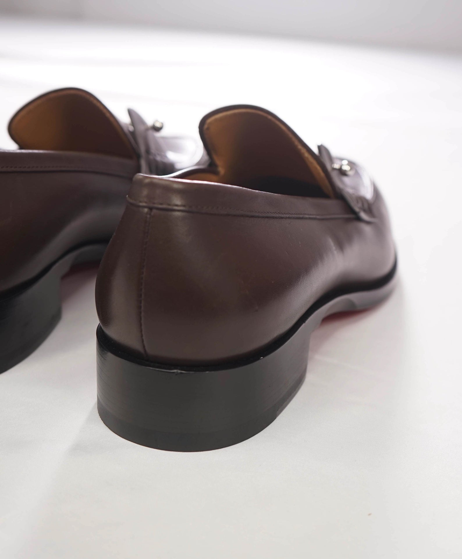 $1,195 Christian Louboutin - Brown Leather *CHAMBELIMOC* Loafers - US 11 (EU44)