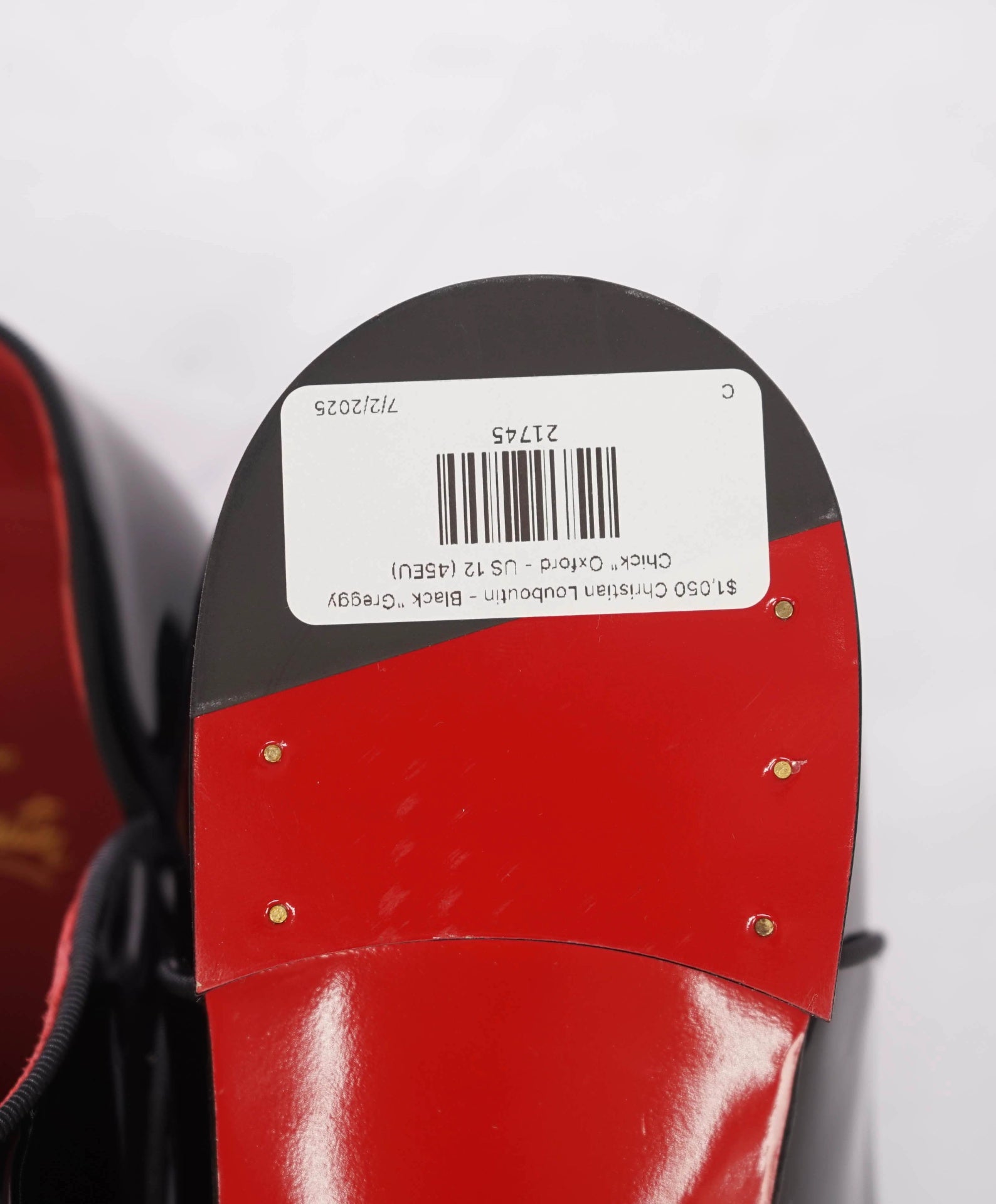 $1,050 Christian Louboutin - Black "Greggy Chick" Oxford - US 12 (45EU)