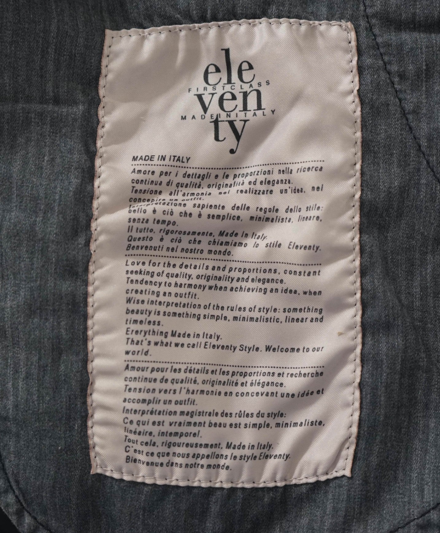 $395 ELEVENTY - Solid Navy Blue Distressed Cotton Chinos - 38W