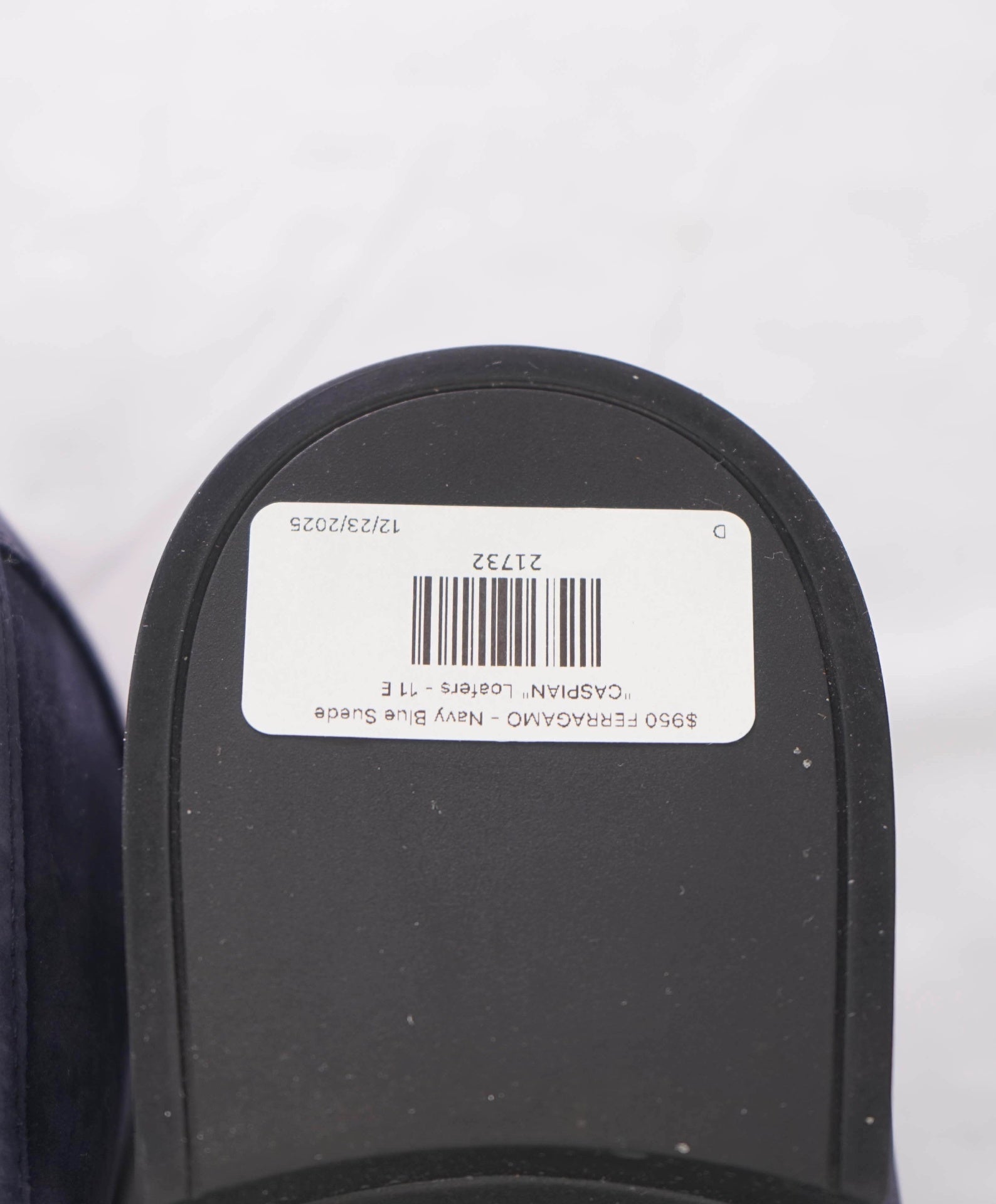 $950 FERRAGAMO - Navy Blue Suede "CASPIAN" Loafers - 11 E
