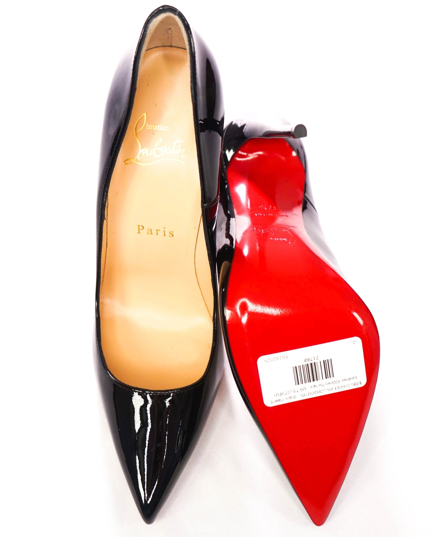 $995 CHRISTIAN LOUBOUTIN - SO KATE Leather 100mm Pumps - US 7.5 (37.5EU)
