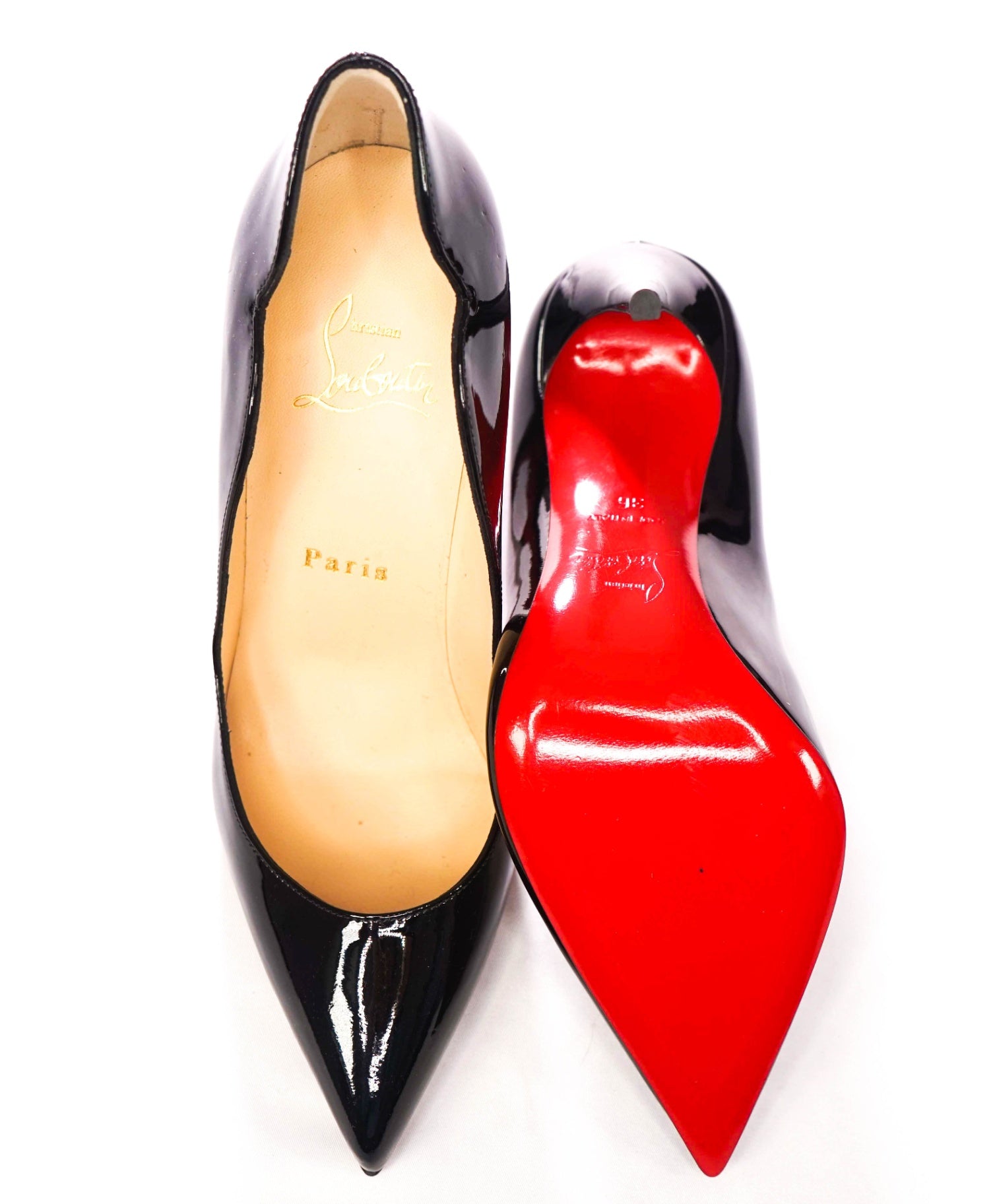 $945 CHRISTIAN LOUBOUTIN - Black 100mm *HOT CHICK* Pumps - US 6 (36EU)
