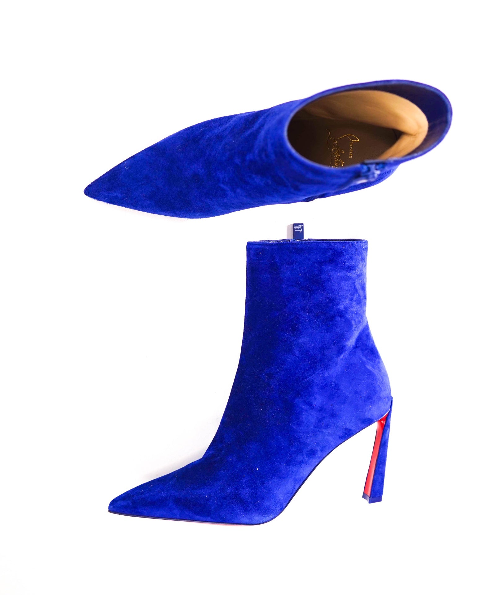 $1,395 CHRISTIAN LOUBOUTIN - Condora Suede 80mm Boots - US 7.5 (37.5EU)