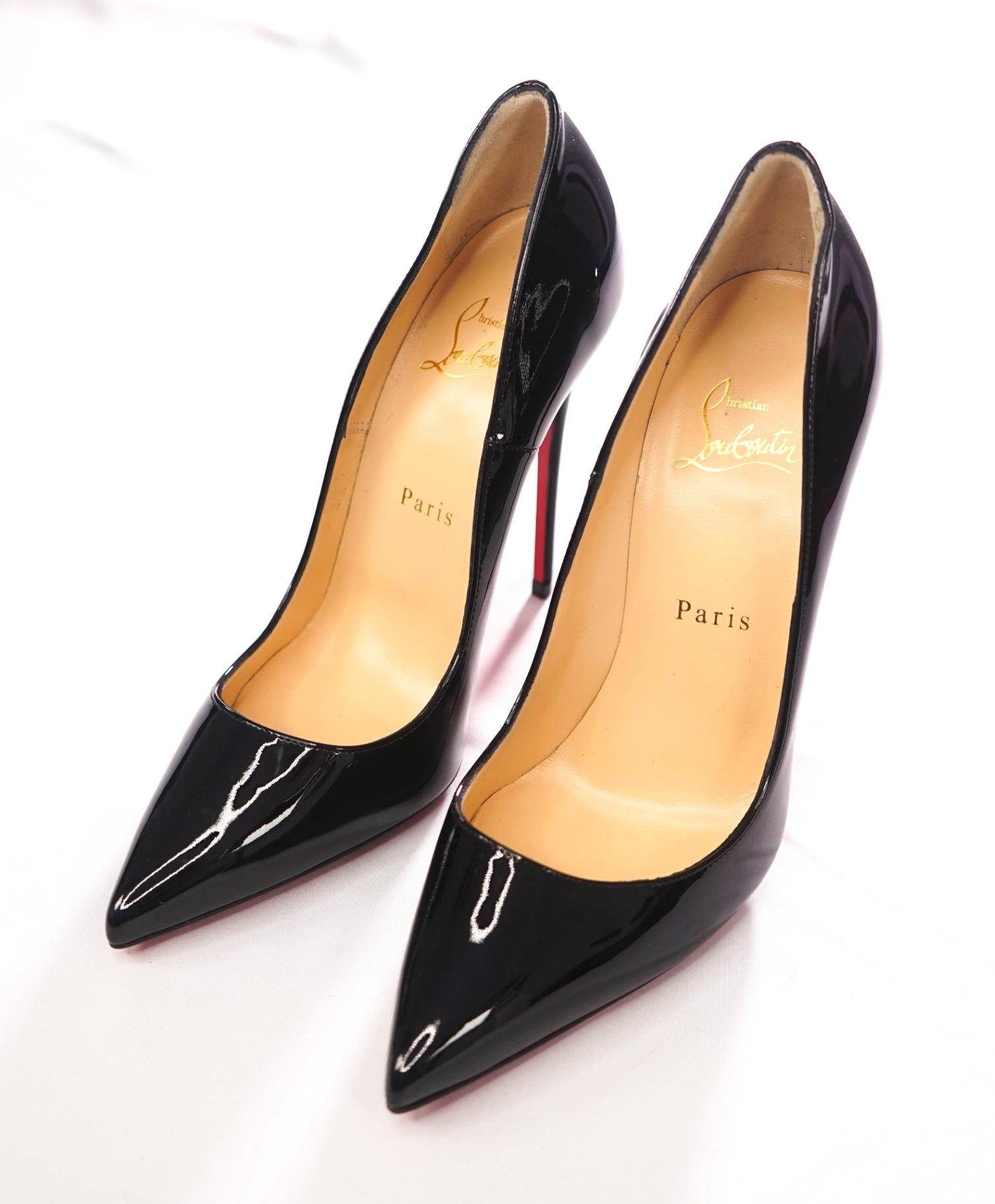 $995 CHRISTIAN LOUBOUTIN - SO KATE Leather 100mm Pumps - US 7.5 (37.5EU)