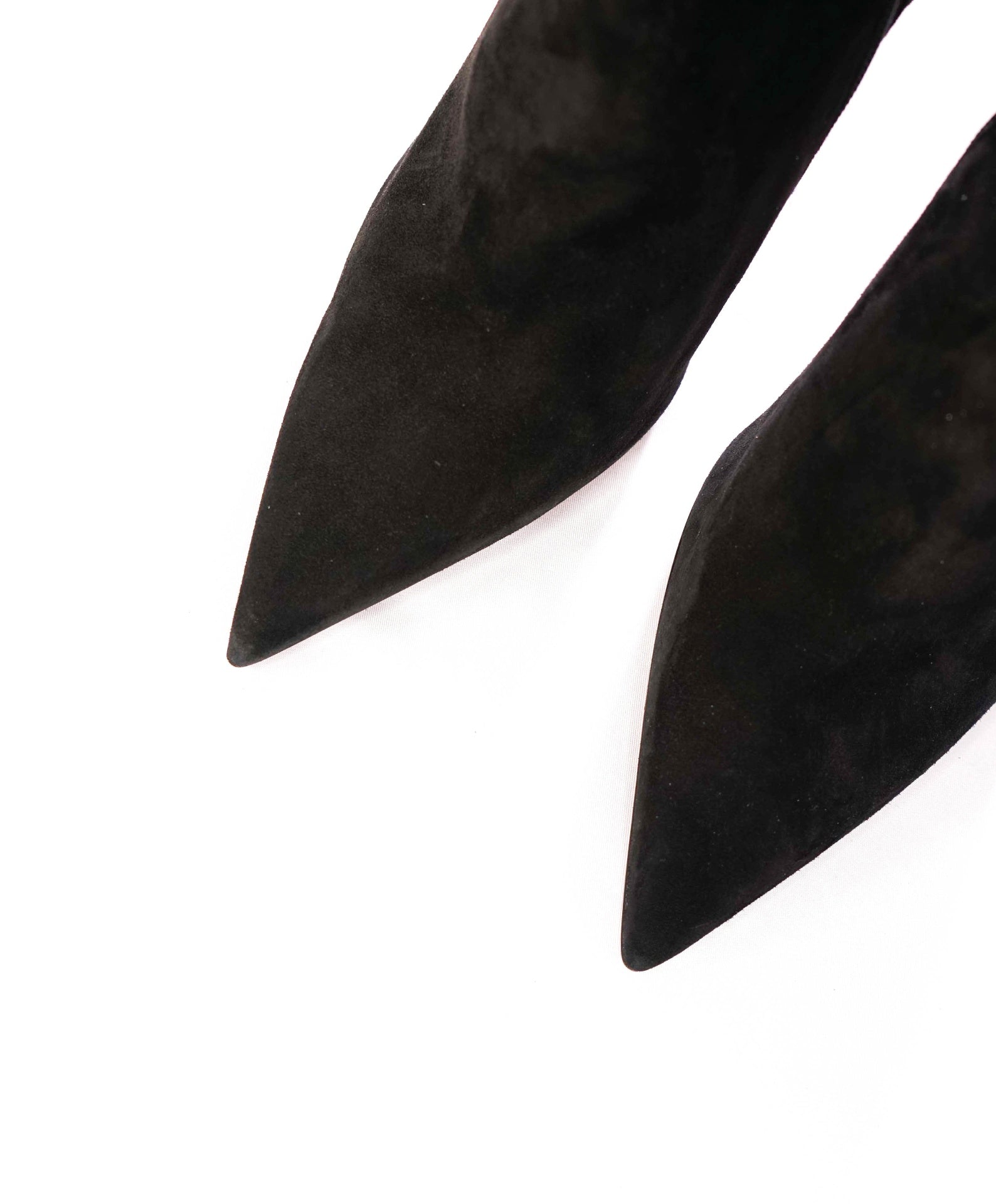 $1,595 CHRISTIAN LOUBOUTIN - Black Suede 100mm "ASTEROISPIKES" Boots - US 7 (37EU)