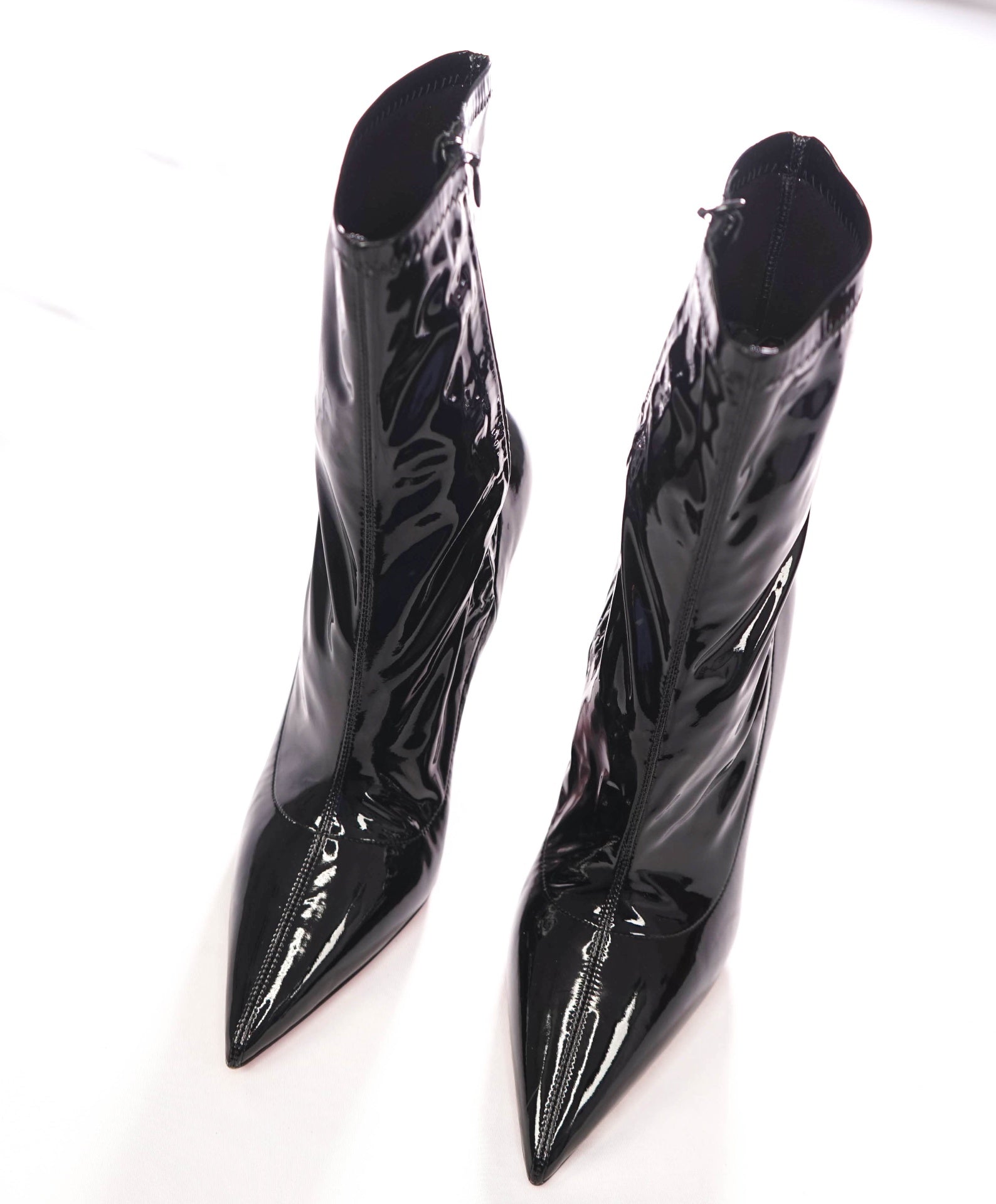 $1,995 CHRISTIAN LOUBOUTIN - Black Lip Strass Crystal 100mm Boots - US 9.5 (39.5EU)