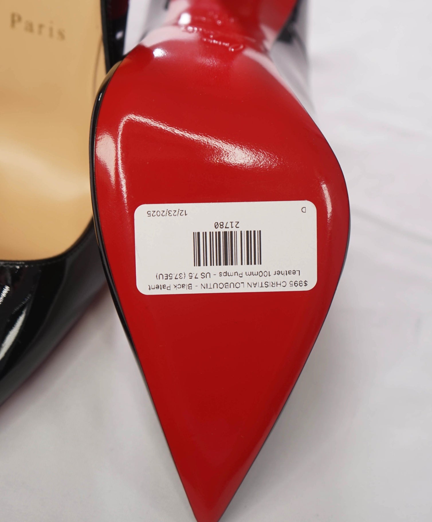 $995 CHRISTIAN LOUBOUTIN - SO KATE Leather 100mm Pumps - US 7.5 (37.5EU)