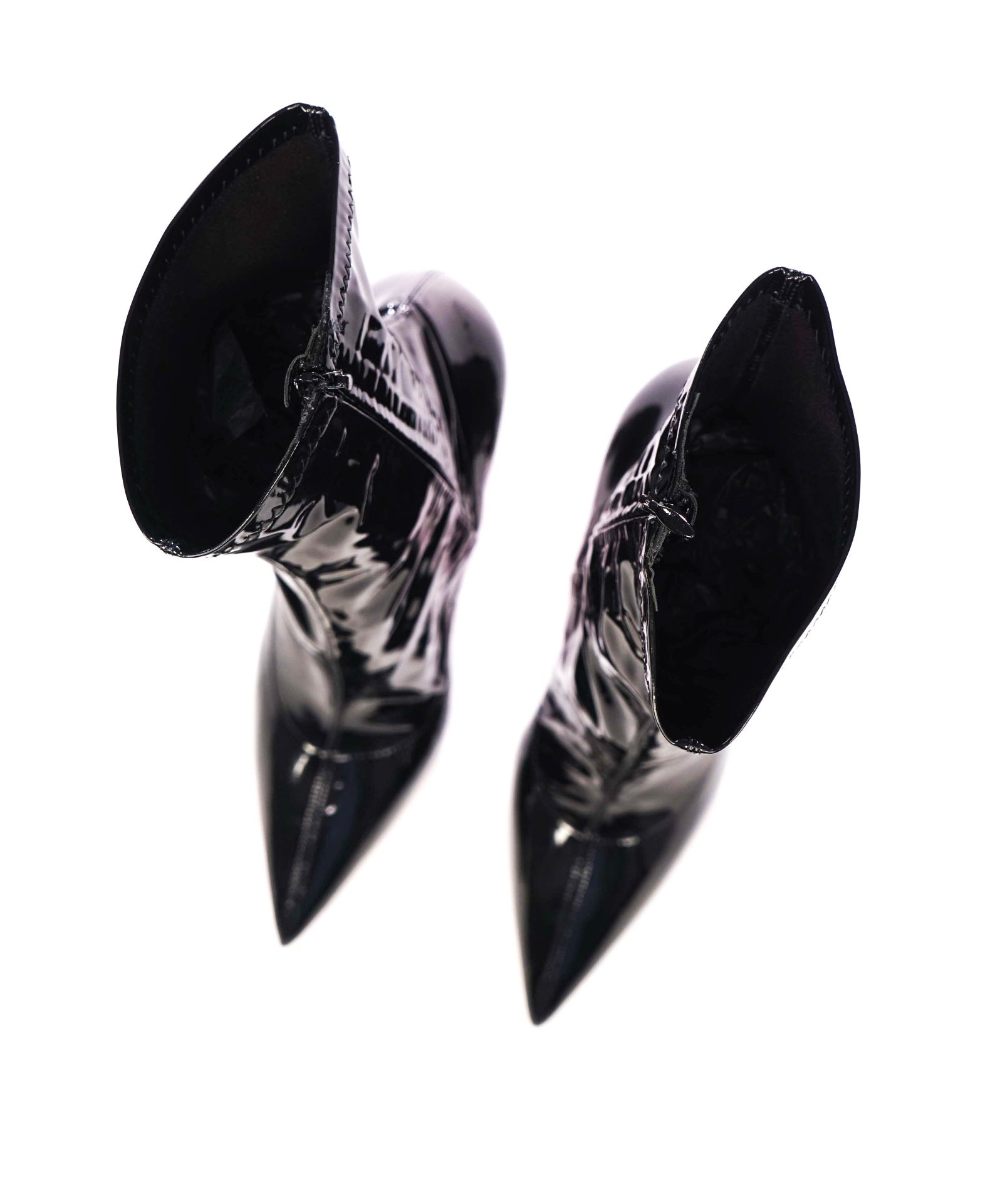 $1,995 CHRISTIAN LOUBOUTIN - Black Lip Strass Crystal 100mm Boots - US 9.5 (39.5EU)