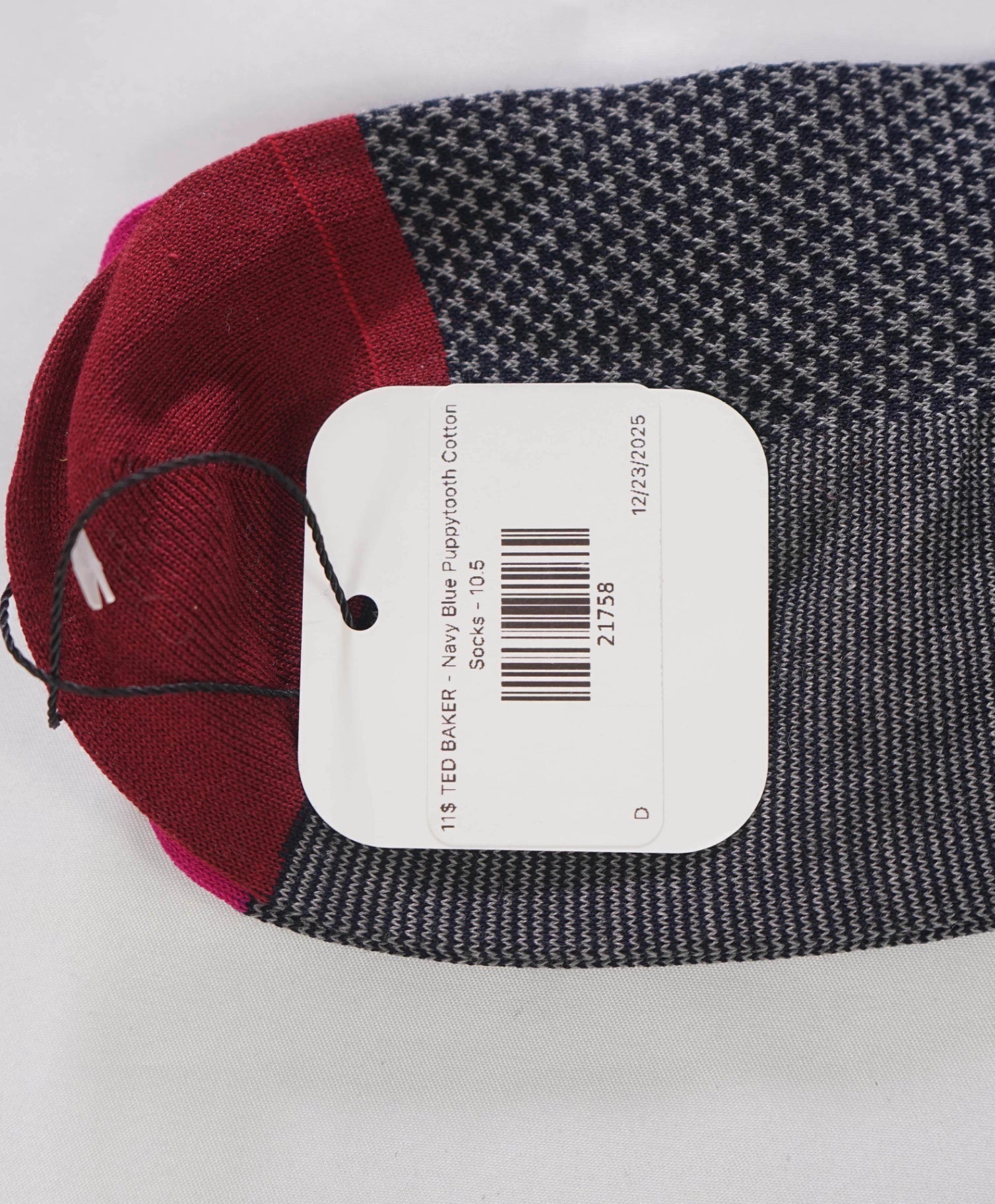 $30 Pantherella For Ted Baker - Puppytooth Cotton Socks - 9-12