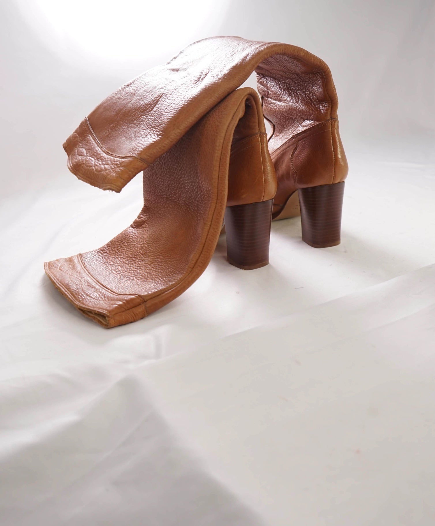 $895 ELEVENTY - Tan Cognac Leather Cowboy Western Boots - 9US (39)