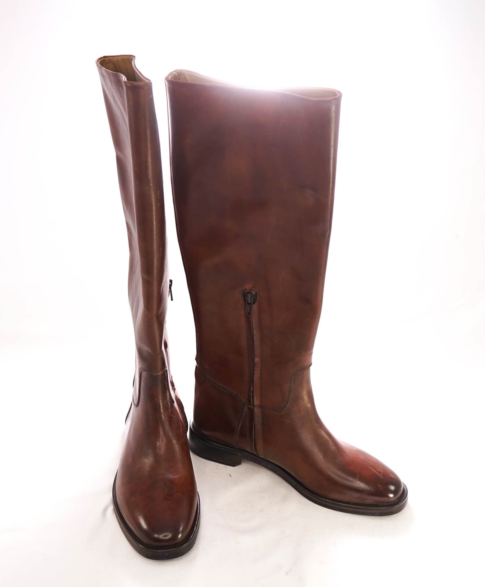 $895 ELEVENTY - Brown Riding Boots - 10 US (40)