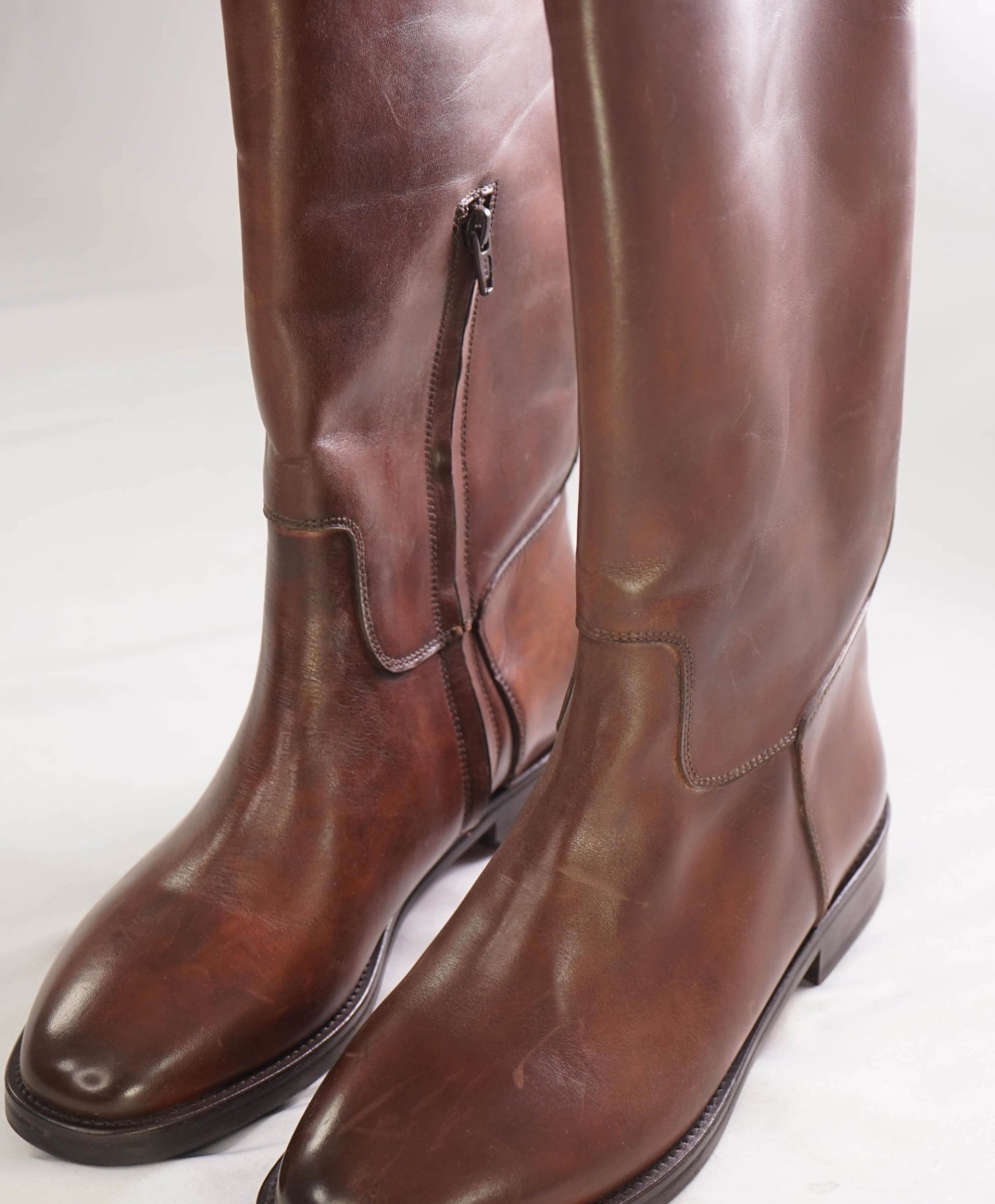 $895 ELEVENTY - Brown Riding Boots - 10 US (40)