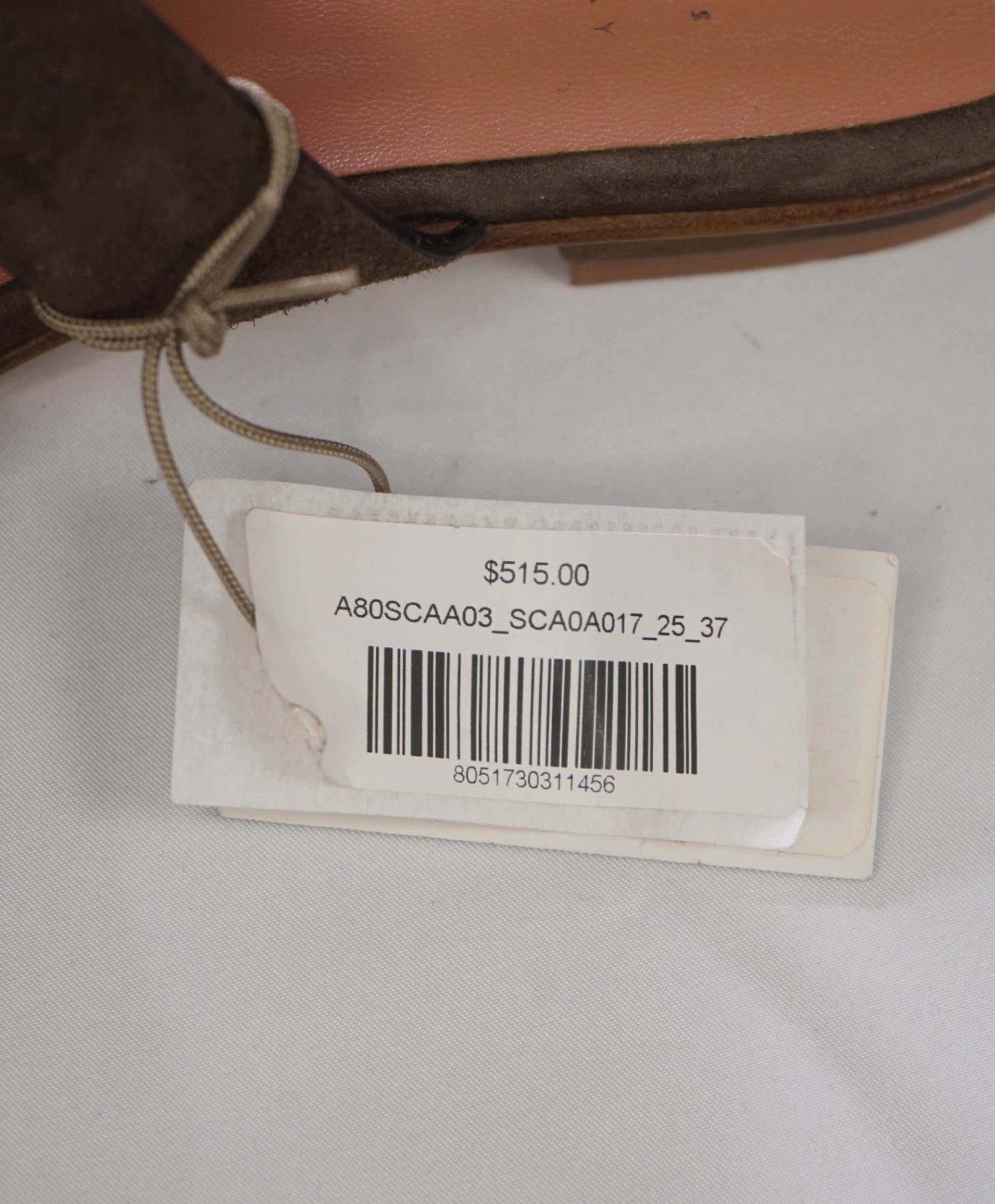 $515 ELEVENTY - Gray/Brown Suede Strappy Sandals - US 7 (37EU)