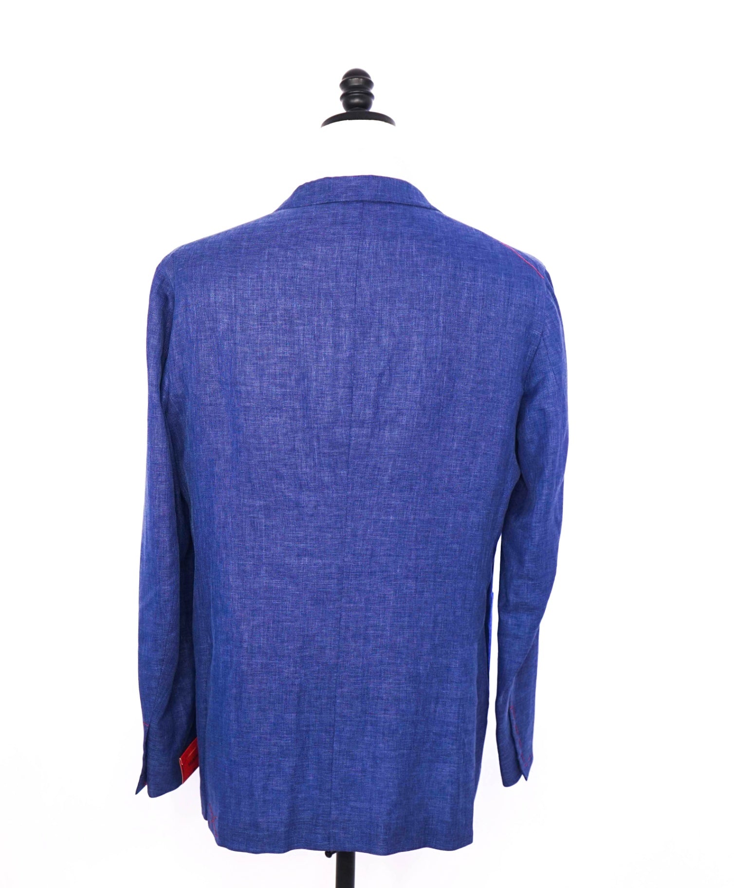 $4,500 ISAIA - Solid Blue Linen/Wool/Silk Blazer - 46R