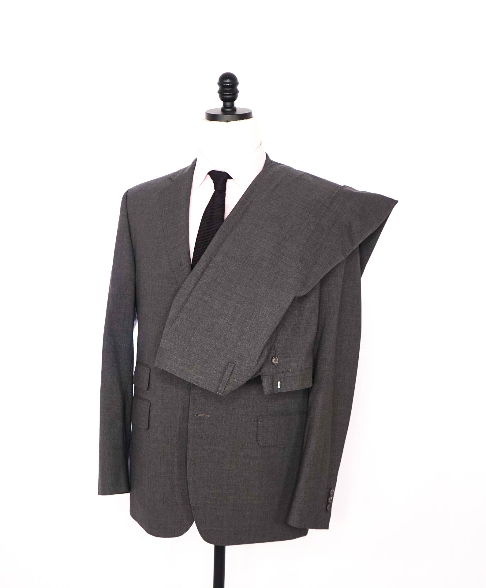 $2,000 DSQUARED2 - Solid Gray Wool SLIM Suit - 42