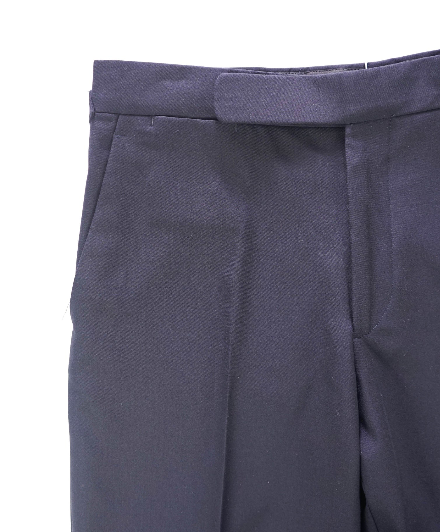 $750 RALPH LAUREN PURPLE LABEL - Solid Navy Blue Wool Pants - 30W