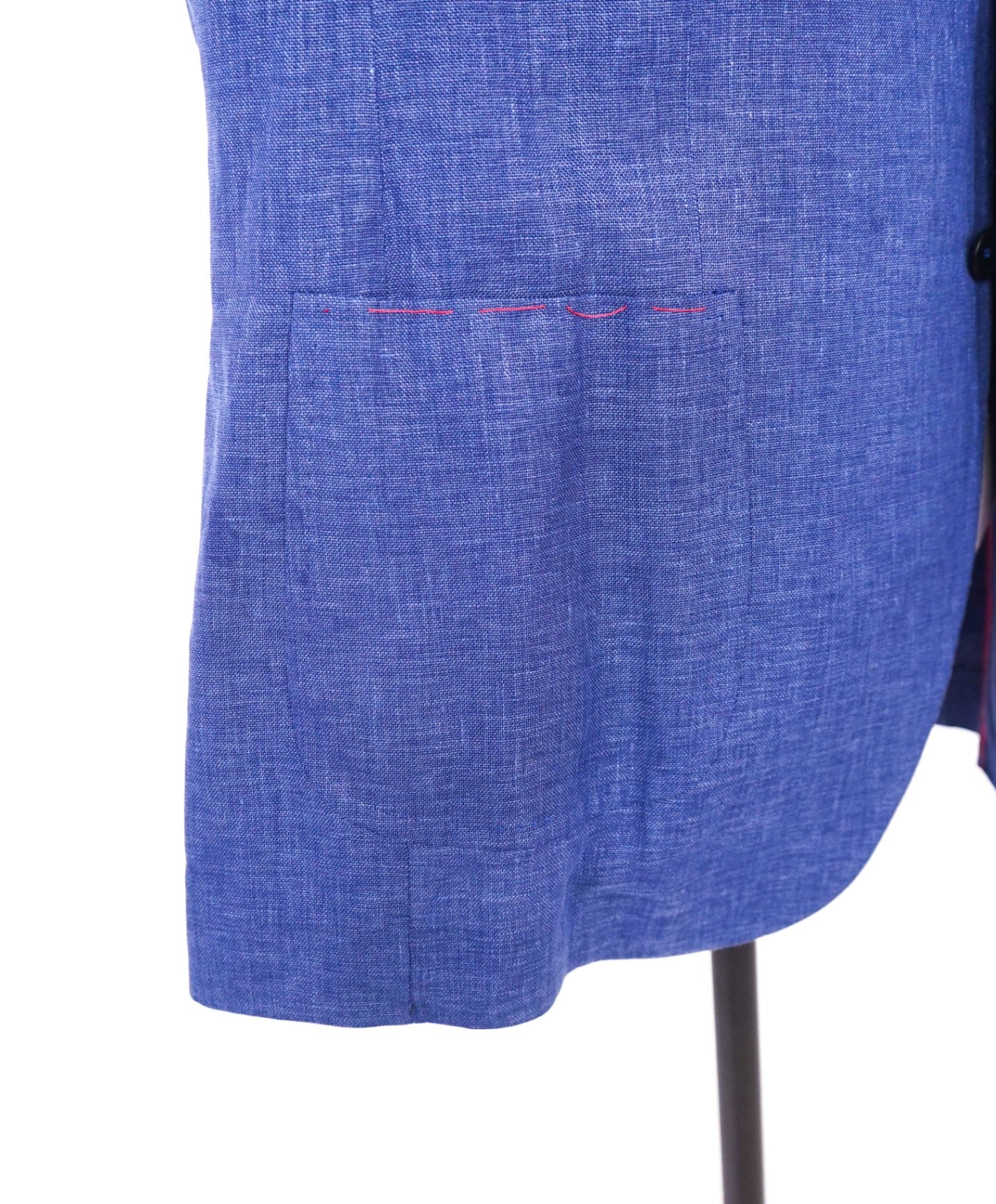 $4,500 ISAIA - Solid Blue Linen/Wool/Silk Blazer - 46R