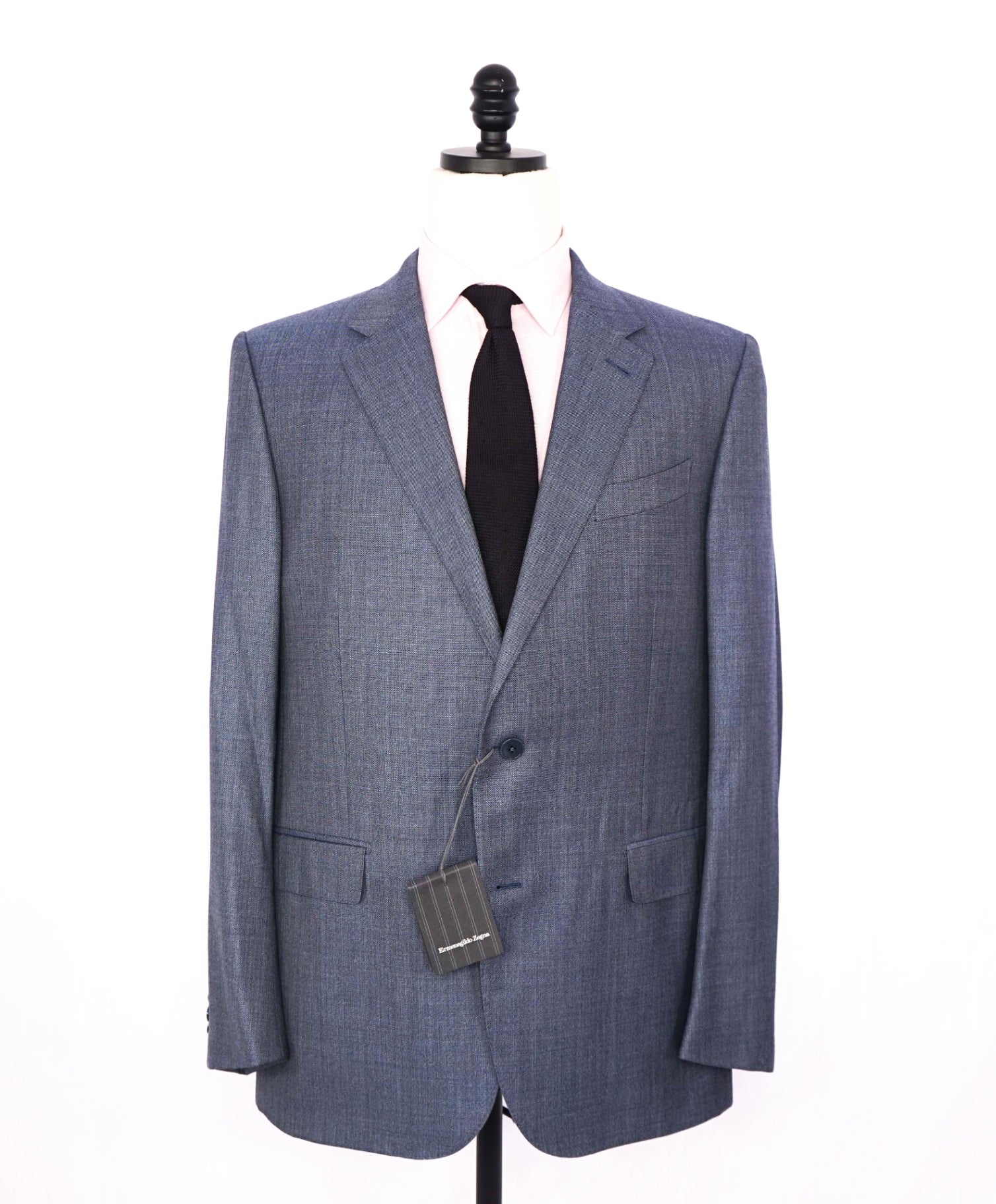 $3,995 ZEGNA - "MULTI SEASON" Pastel Blue Wool Suit - 46R