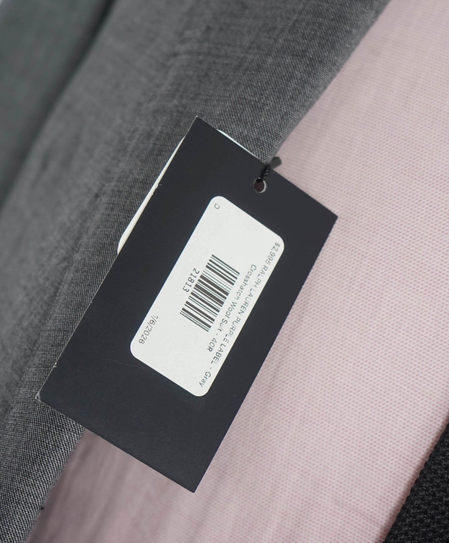 $2,995 RALPH LAUREN PURPLE LABEL - Gray Wool Suit - 40R