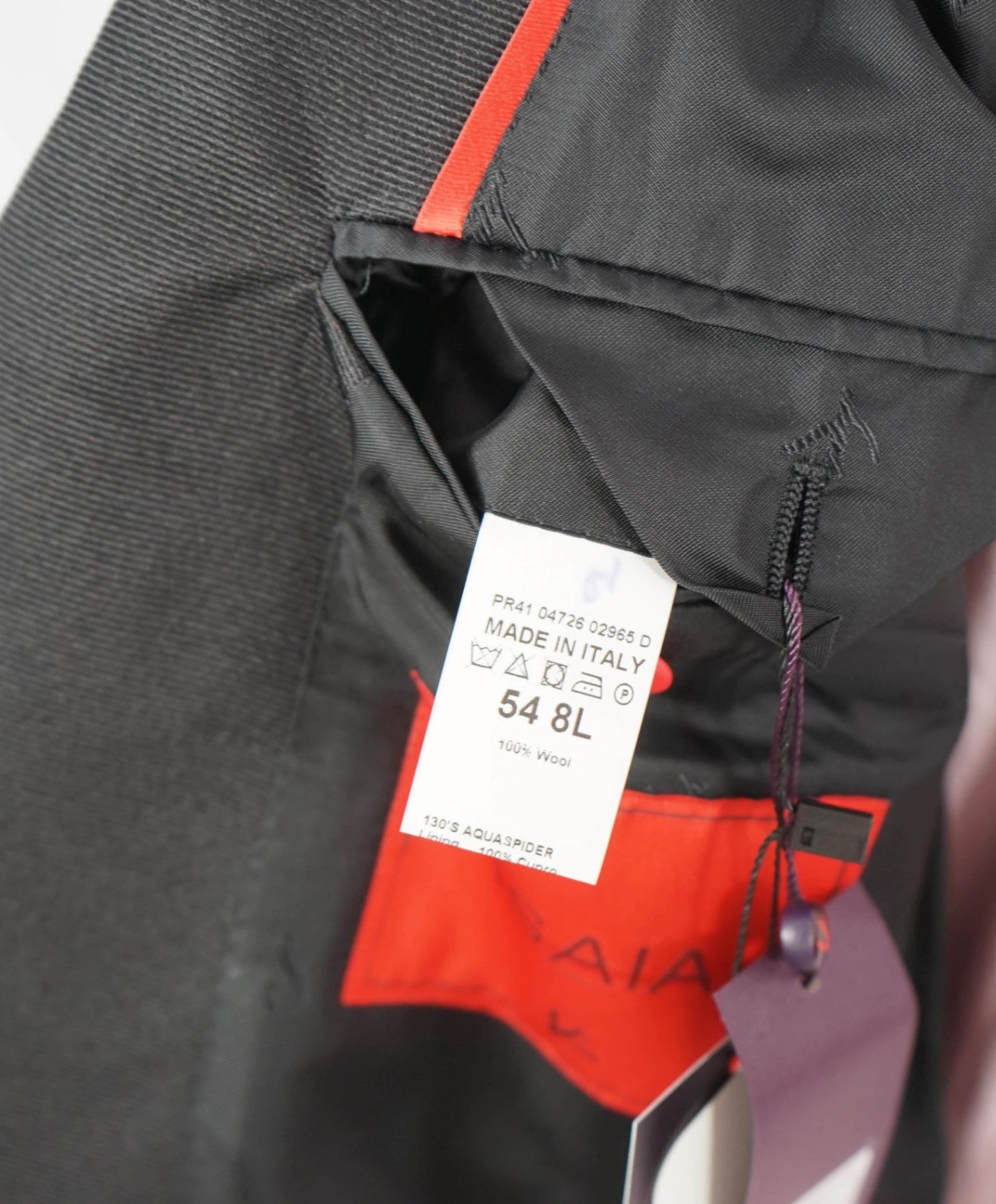 $4,595 ISAIA - "AQUASPIDER" Solid Black Wool Peak Lapel Tuxedo - 44L