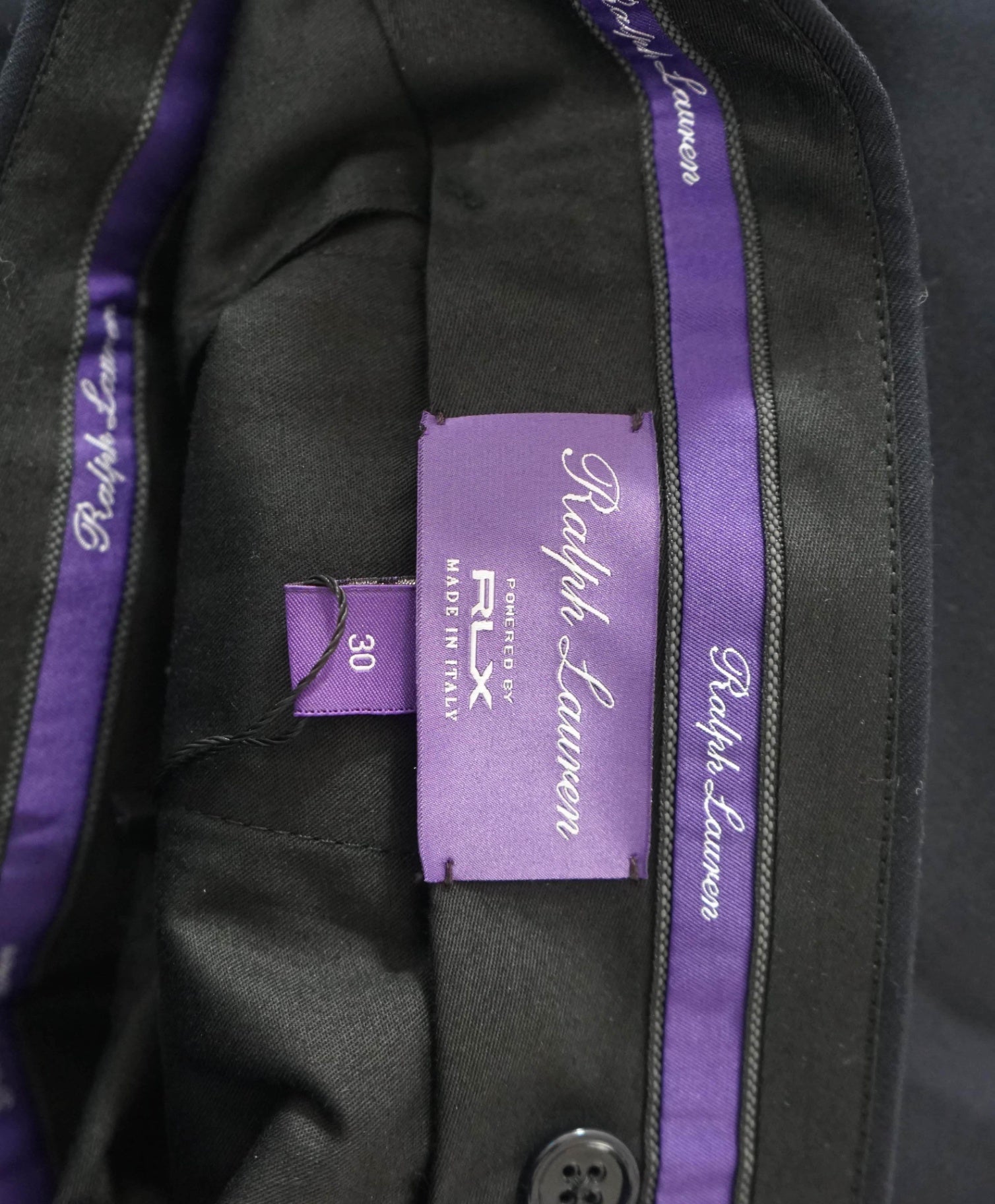 $750 RALPH LAUREN PURPLE LABEL - Solid Navy Blue Wool Pants - 30W