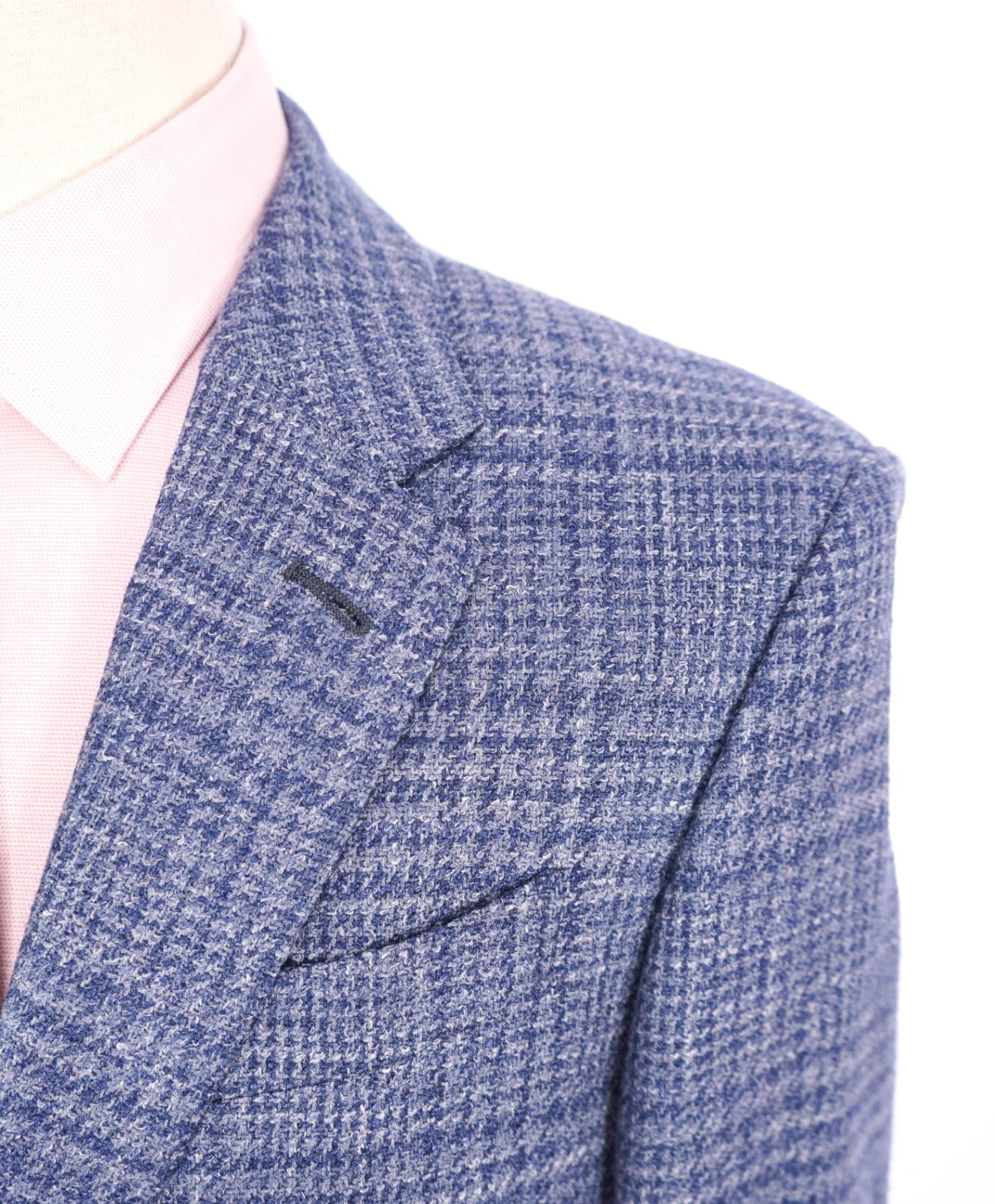 $2,990 ZEGNA - Blue Plaid "WINTER CROSSOVER" Wool/Silk/Linen Blazer - 48R