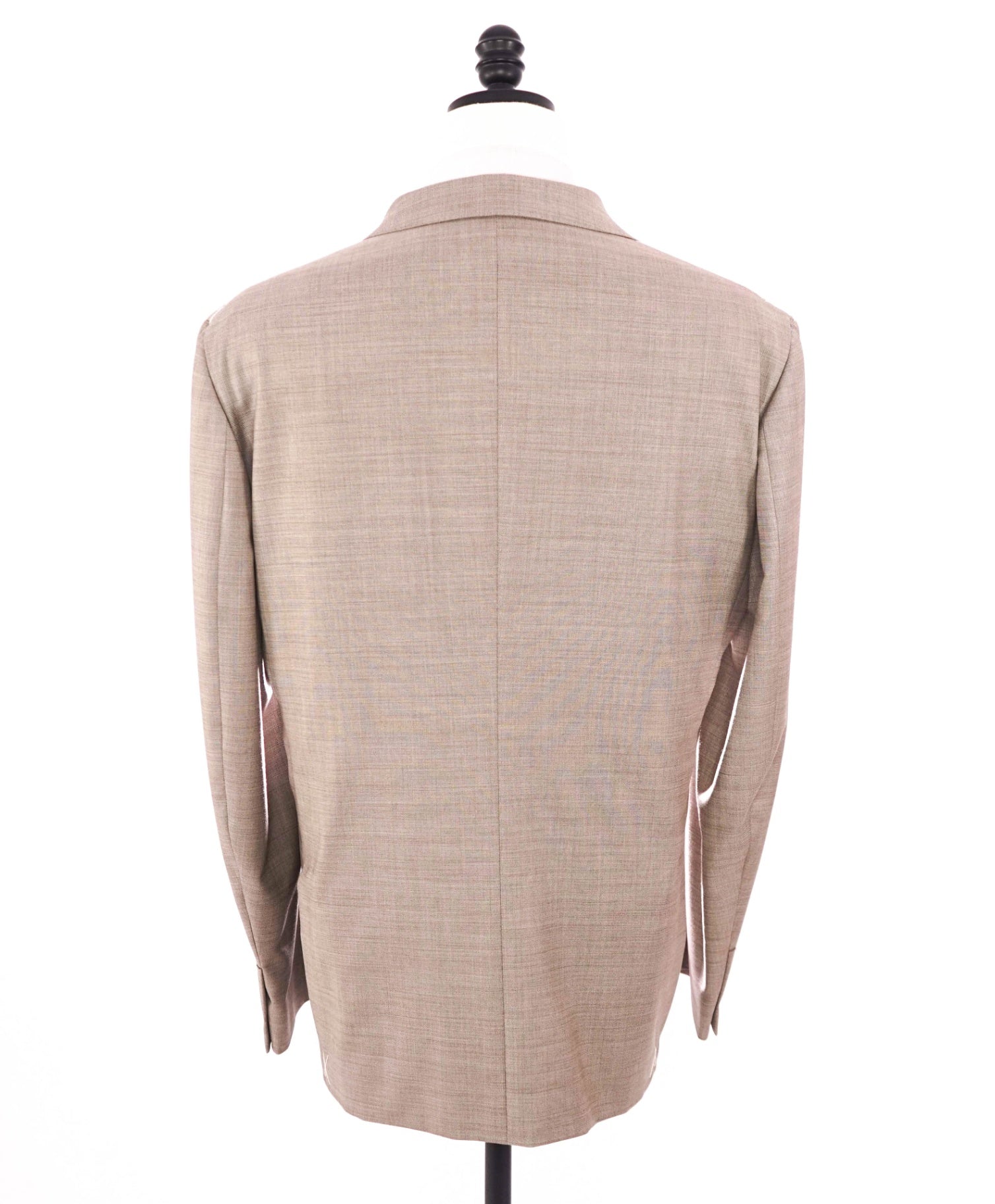 $3,990 ZEGNA - "MULTISEASON" Beige Crosshatch Wool Suit - 48R