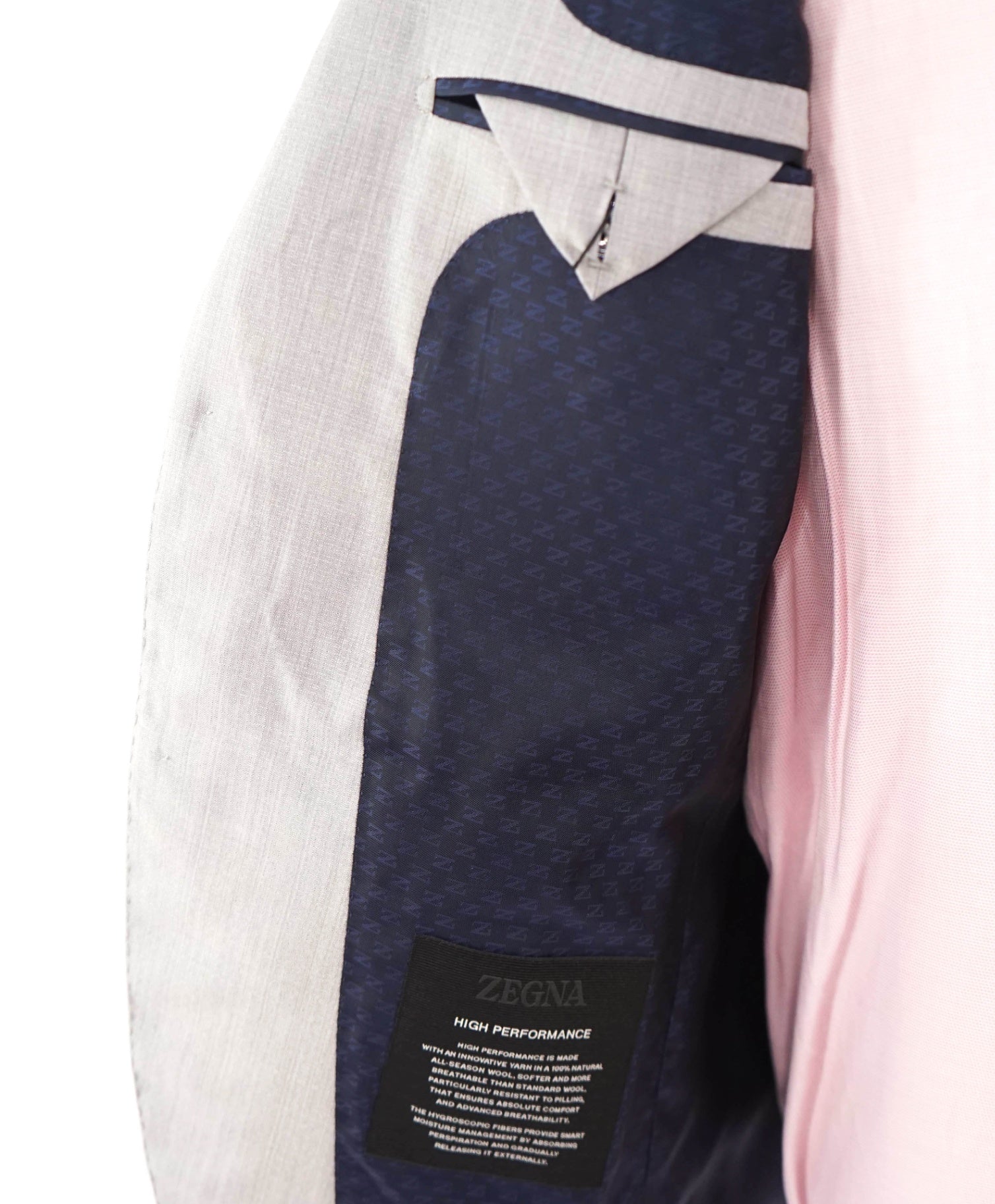 $7,900 ZEGNA - Light Gray XXX "High Performance" Wool Suit - 34S