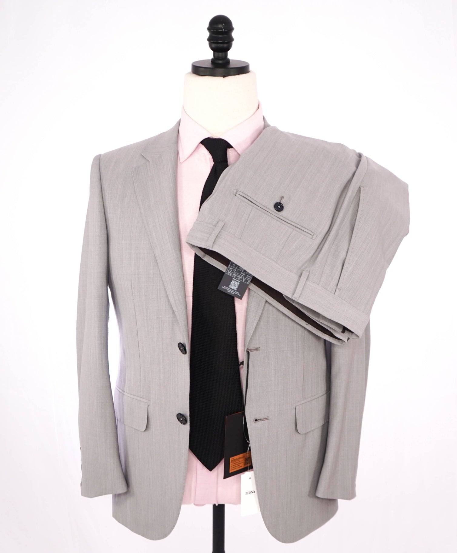 $7,900 ZEGNA - Light Gray XXX "High Performance" Wool Suit - 34S