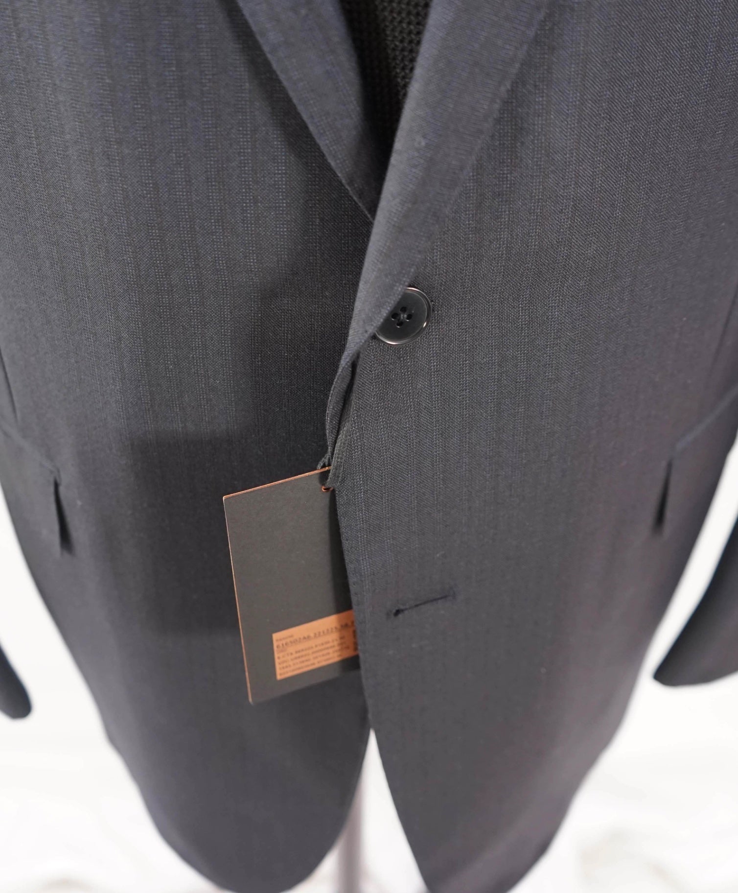 $3,490 ZEGNA - Navy Tonal Stripe "ACHILLFARM"  Wool/Silk Suit - 48R
