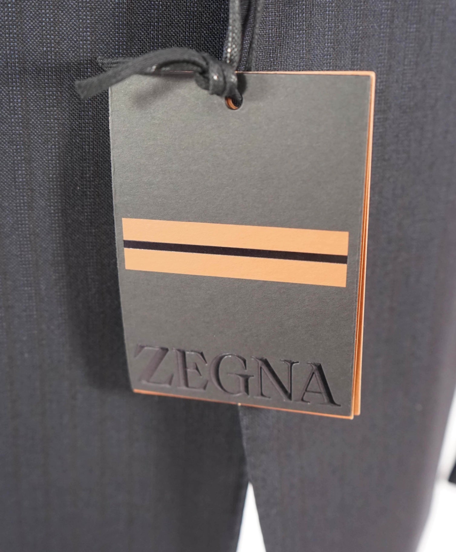 $3,490 ZEGNA - Navy Tonal Stripe "ACHILLFARM"  Wool/Silk Suit - 48R