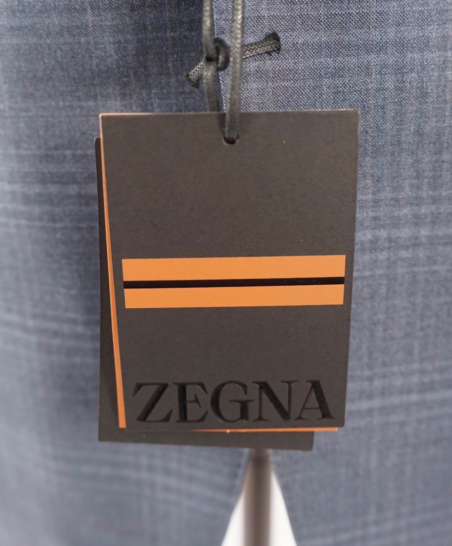 $5,990 ZEGNA - Blue Plaid "TROFEO" Wool Suit - 44S