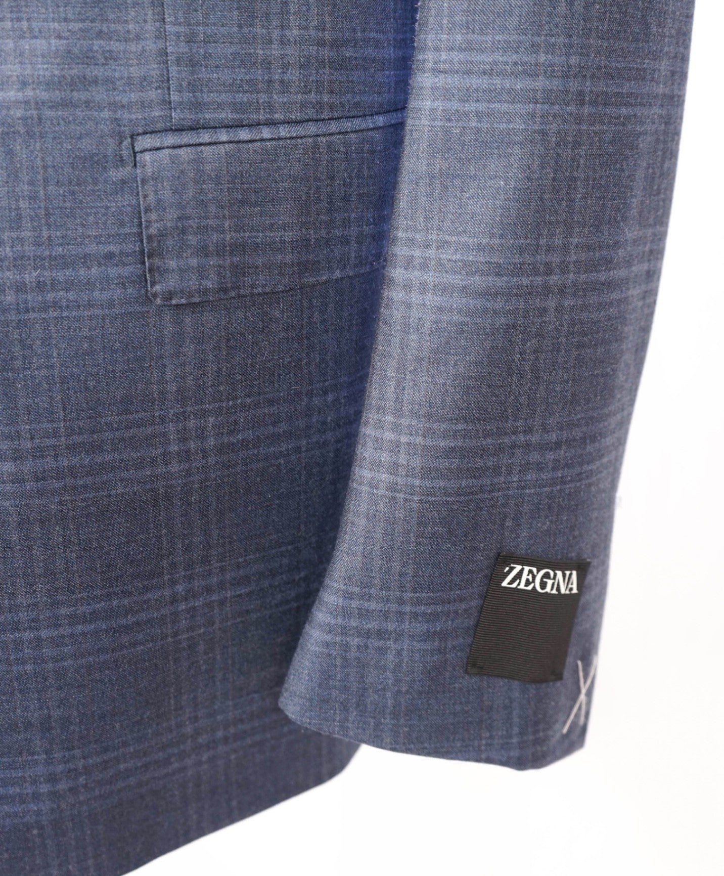 $5,990 ZEGNA - Blue Plaid "TROFEO" Wool Suit - 50R