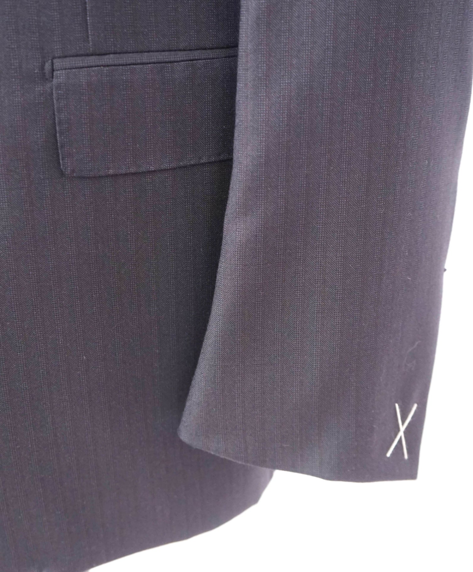 $3,490 ZEGNA - Navy Tonal Stripe "ACHILLFARM"  Wool/Silk Suit - 48R