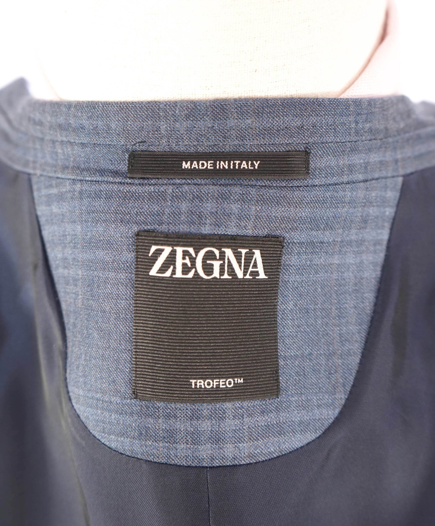 $5,990 ZEGNA - Blue Plaid "TROFEO" Wool Suit - 50R