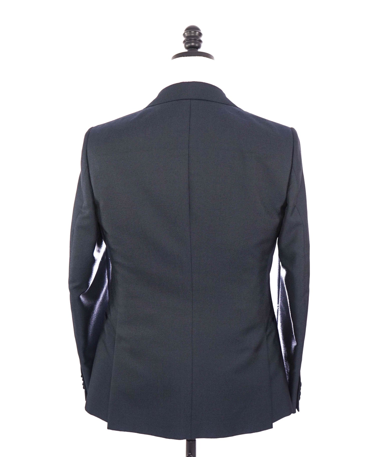 $2,990 ZEGNA - Textured Blue Peak Lapel Dinner Jacket - 36R