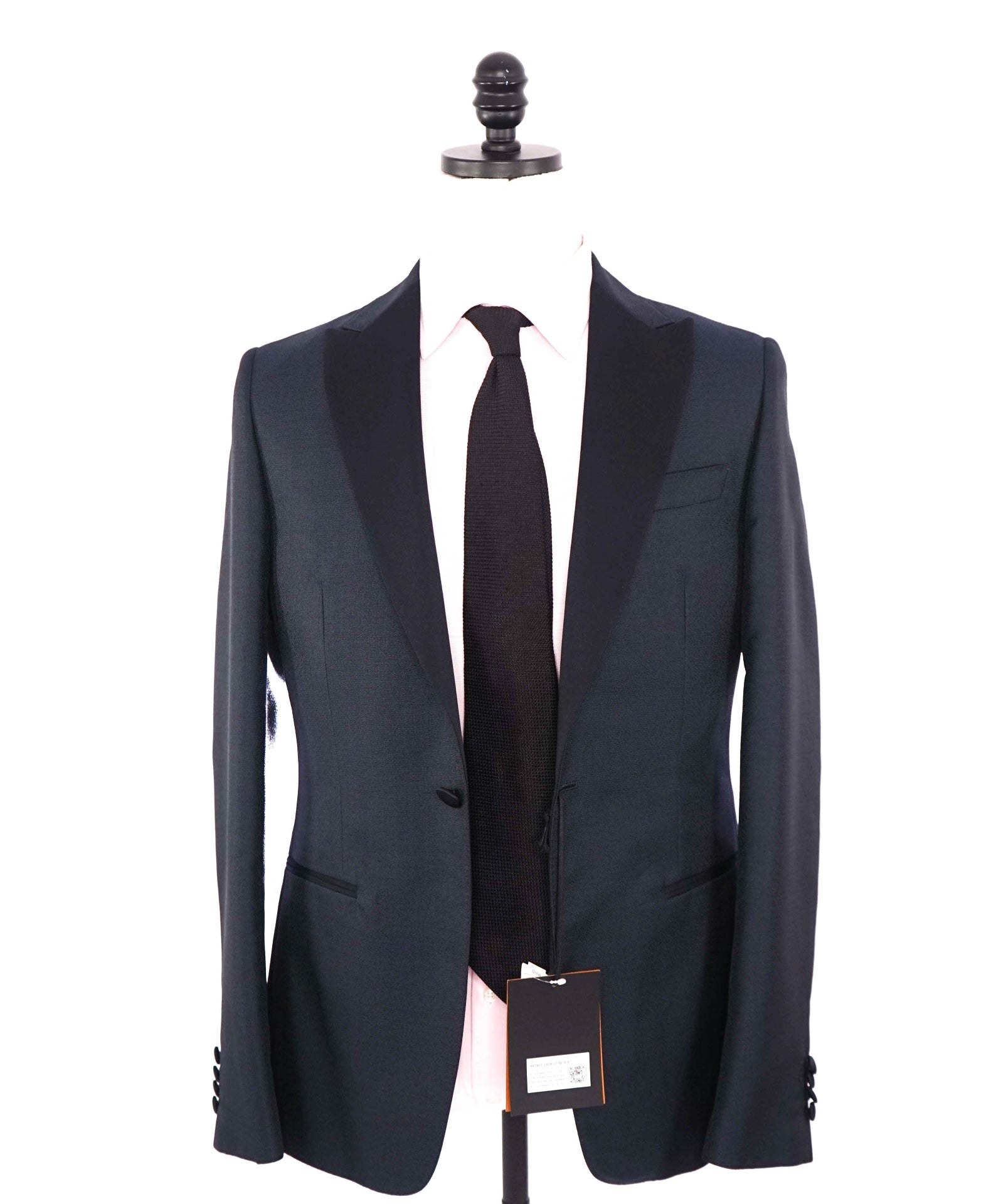 $2,990 ZEGNA - Textured Blue Peak Lapel Dinner Jacket - 36R