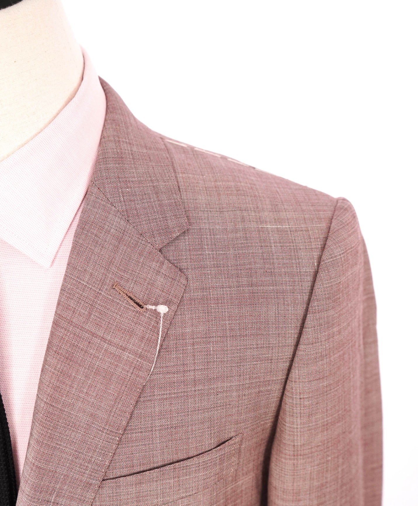 $4,995 ZEGNA - "TROFEO SUMMER" Pink Wool/Linen/Silk Suit - 38R