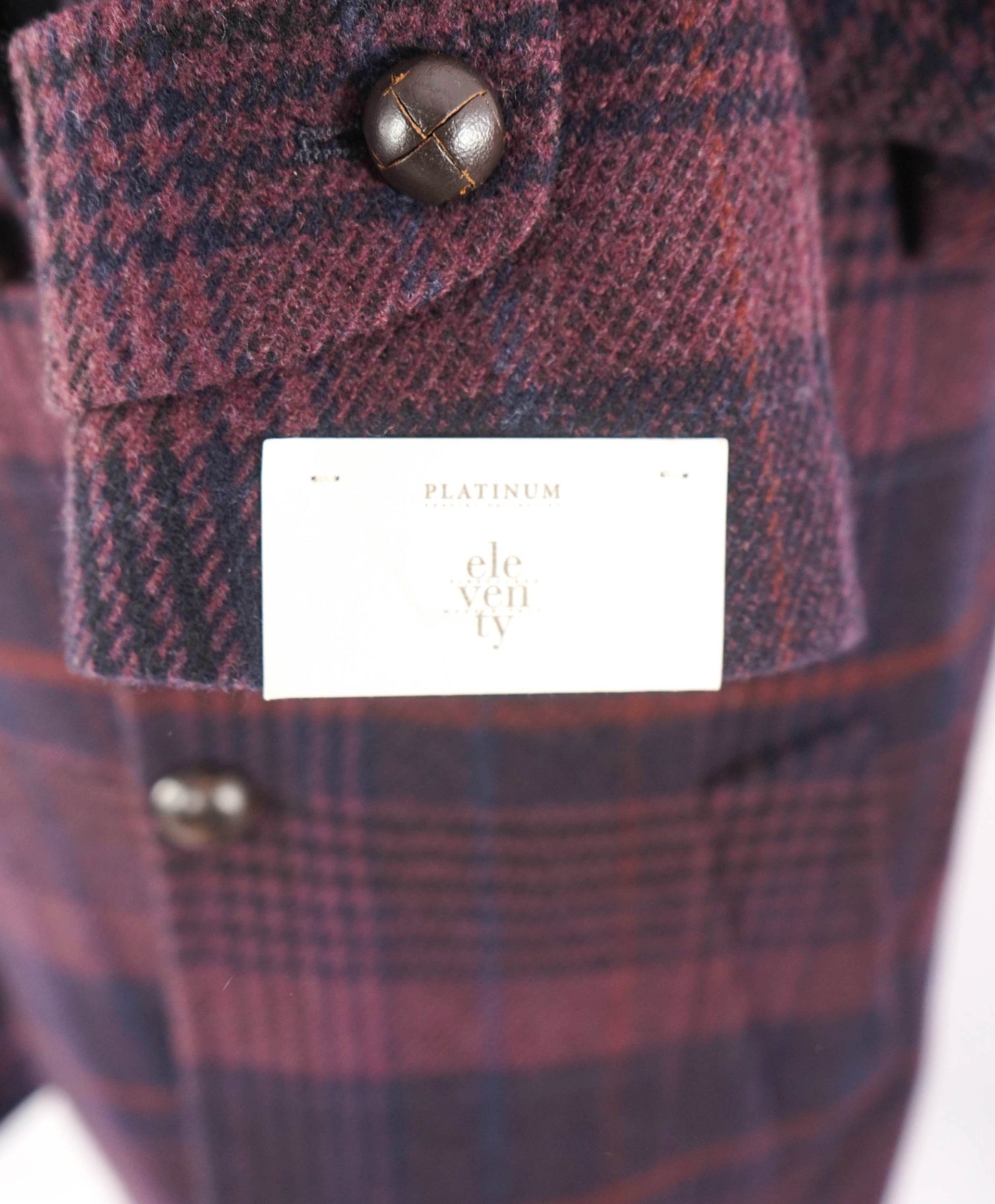 $2,250 ELEVENTY - "PLATINUM" Wool & Cashmere Top Coat - 40