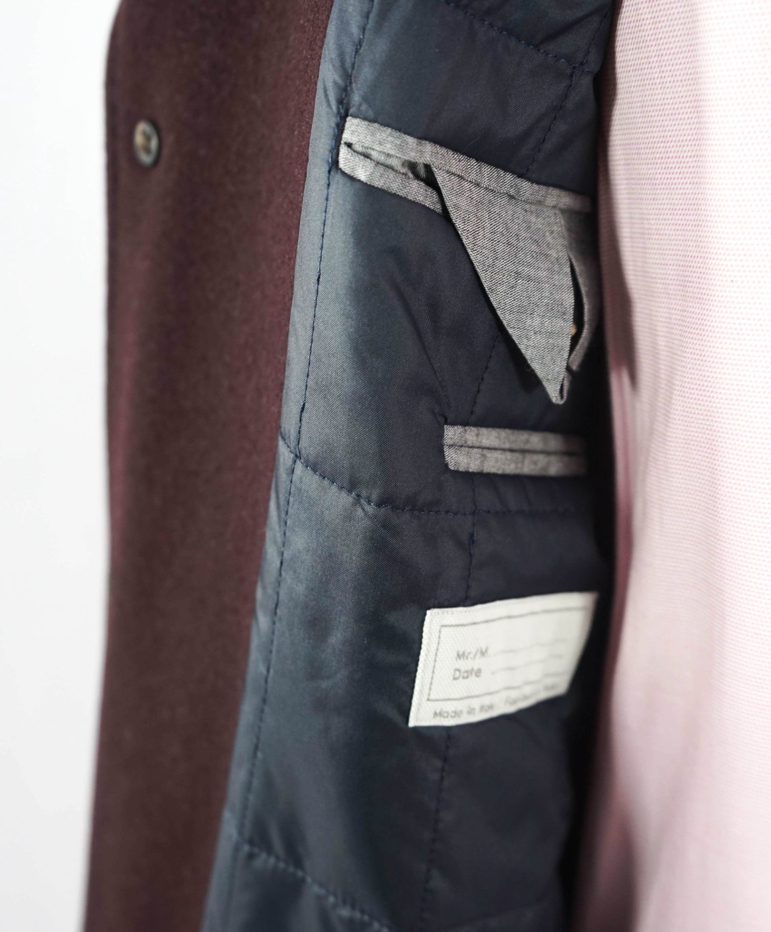 $2,250 ELEVENTY - "PLATINUM" Burgundy Wool/Cashmere Top Coat - 40