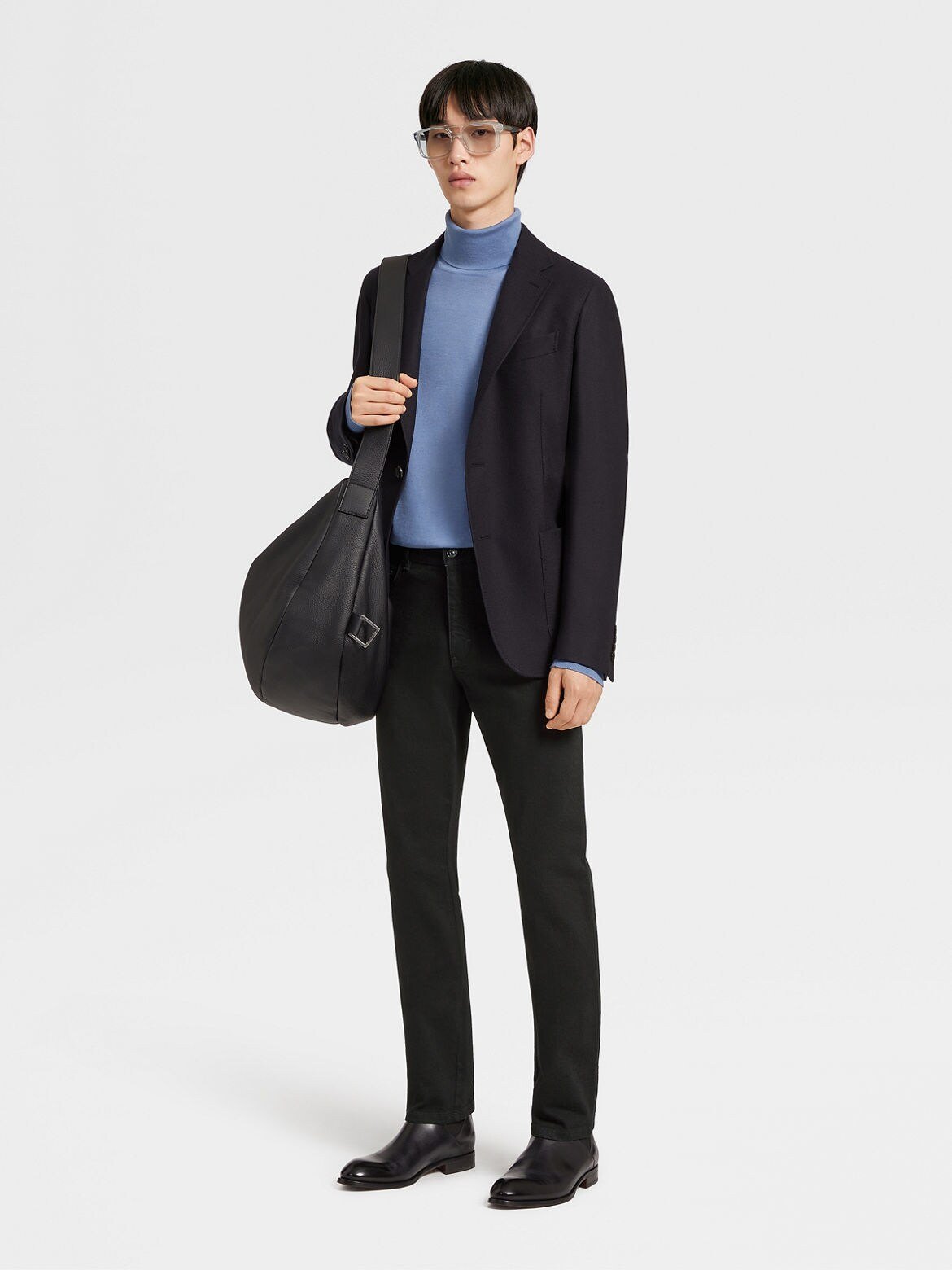 $3,990 ZEGNA - Black TROFEO Wool/Cashmere Sport Jacket - 38R