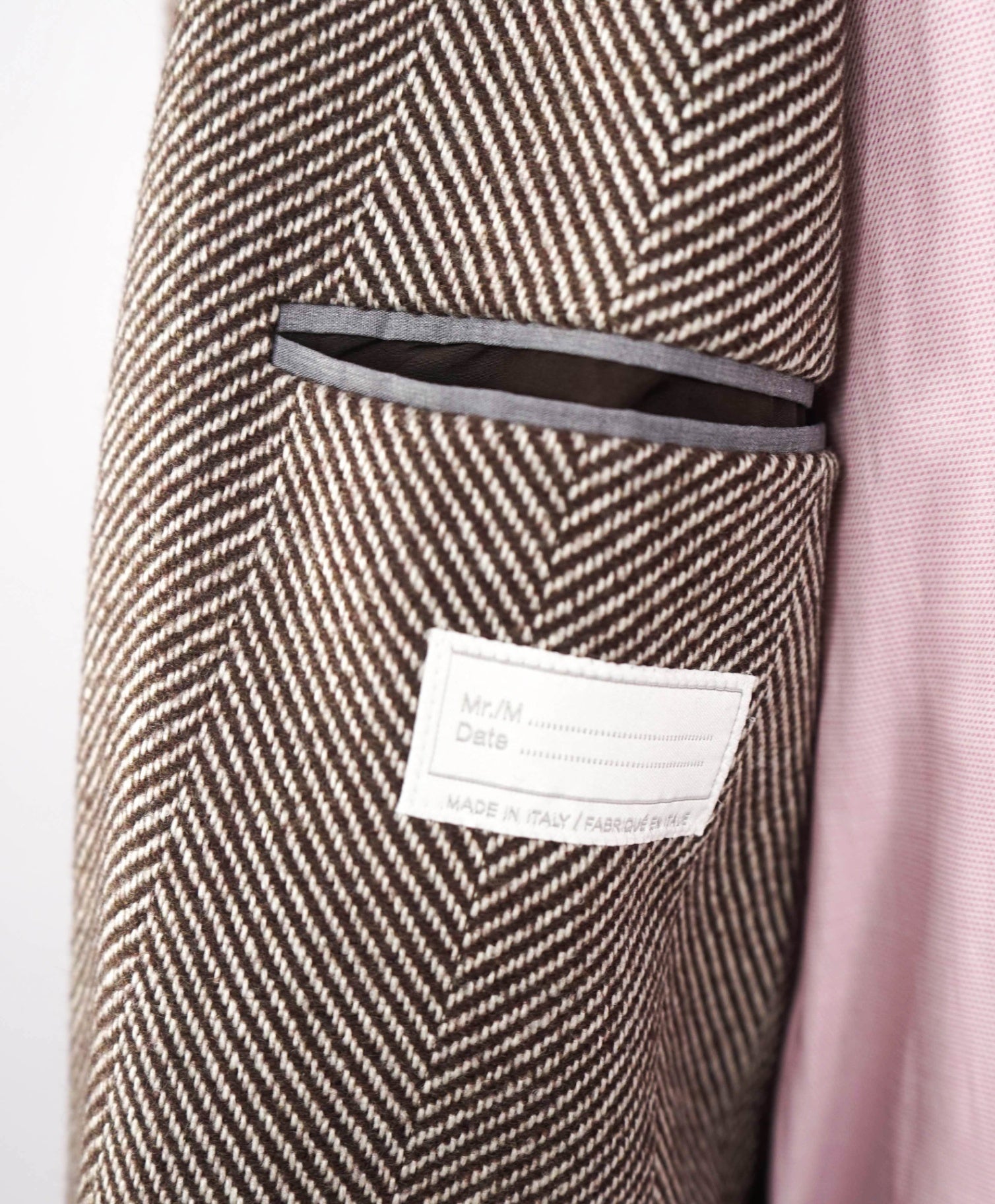 $1,995 ELEVENTY - "PLATINUM" Brown Herringbone Wool Top Coat - 40