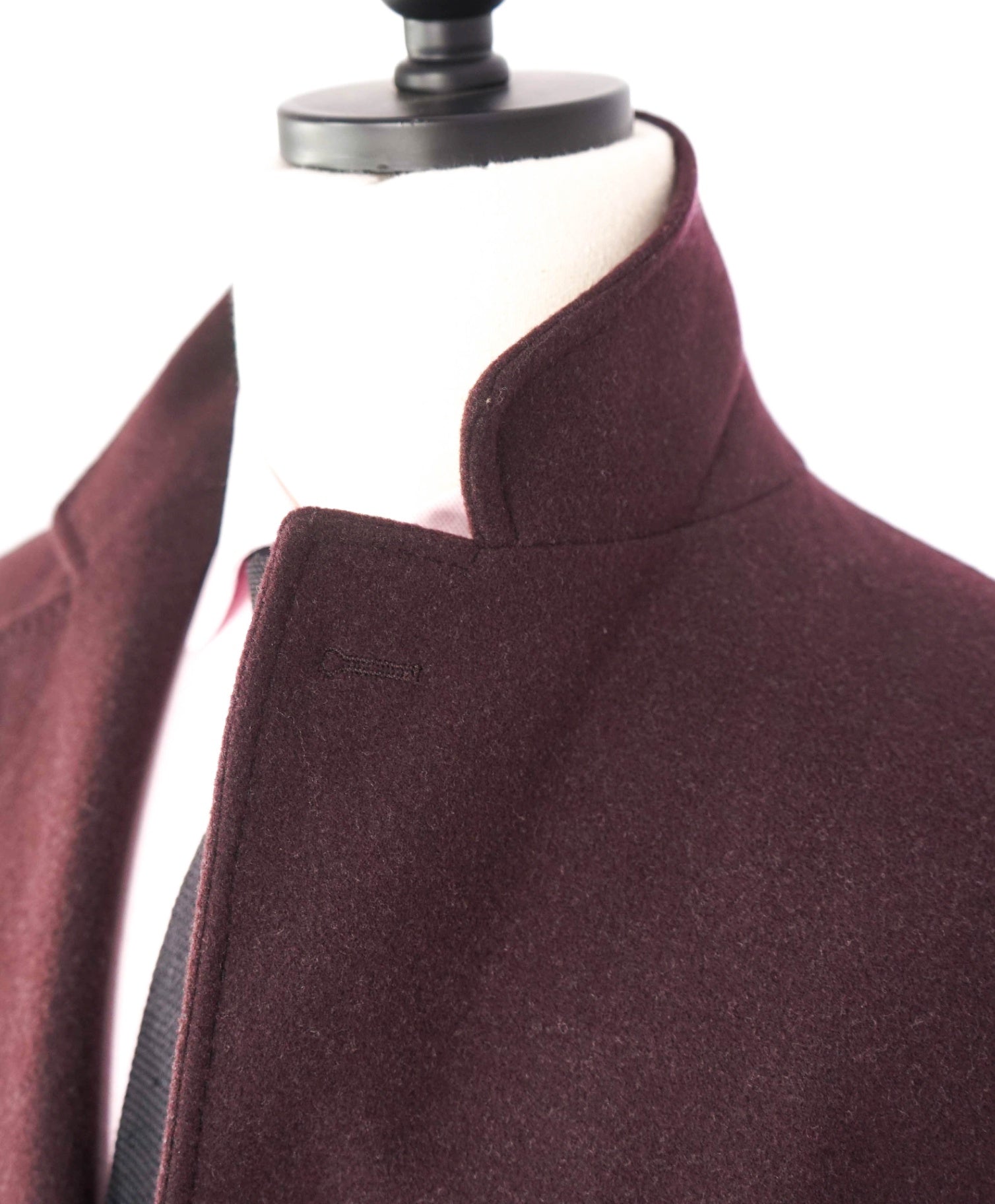 $2,250 ELEVENTY - "PLATINUM" Burgundy Wool/Cashmere Top Coat - 40