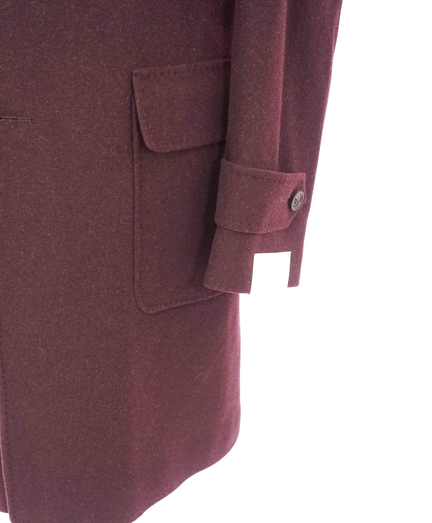 $2,250 ELEVENTY - "PLATINUM" Burgundy Wool/Cashmere Top Coat - 40