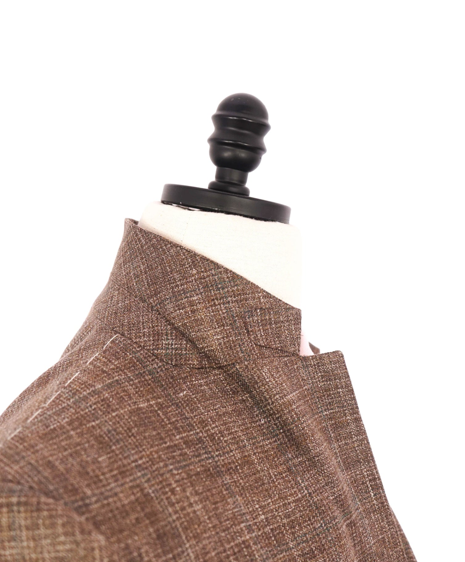 $2,990 ZEGNA - Brown Window Pane Wool/Silk/Linen Blazer - 40R