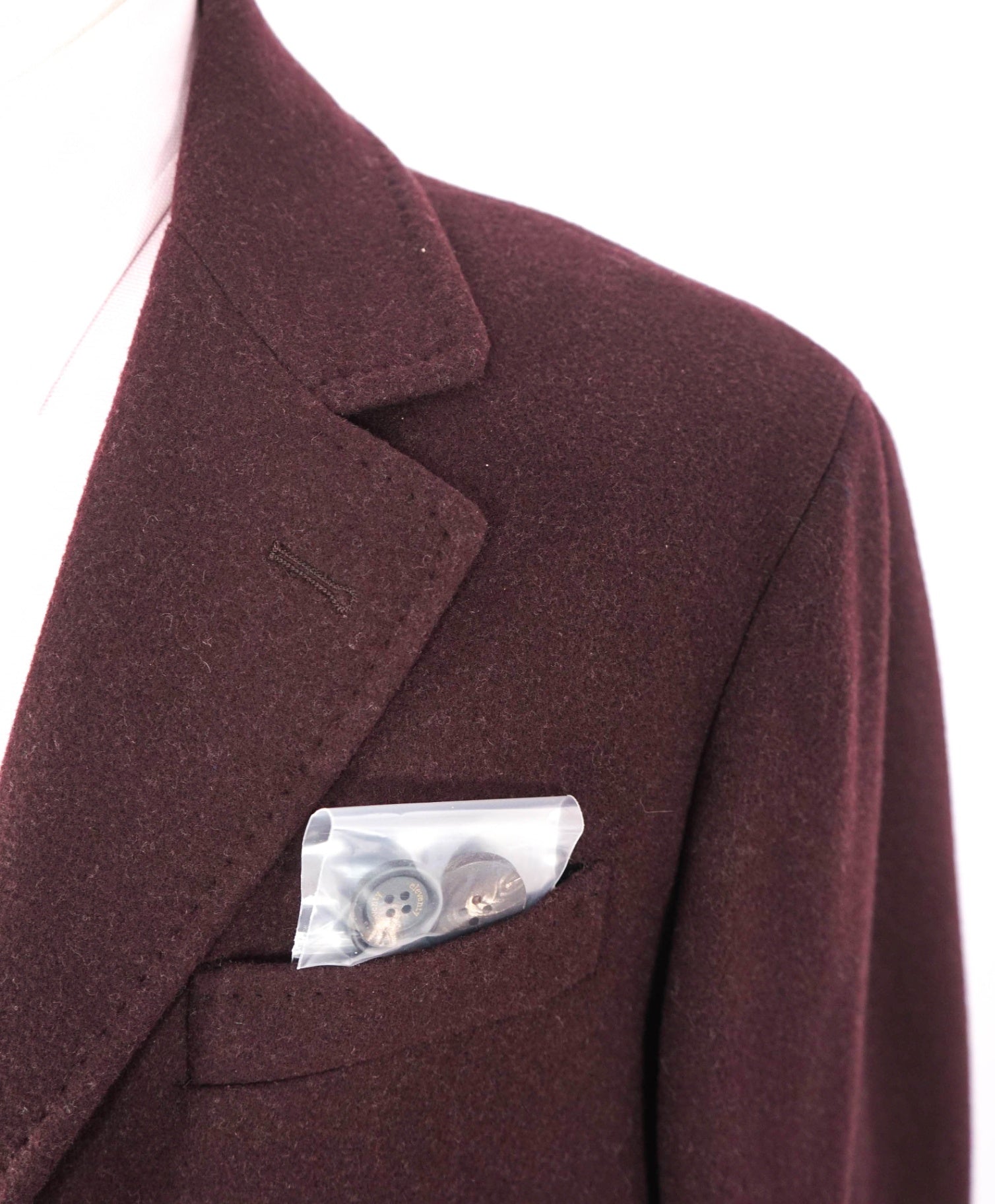 $2,250 ELEVENTY - "PLATINUM" Burgundy Wool/Cashmere Top Coat - 40