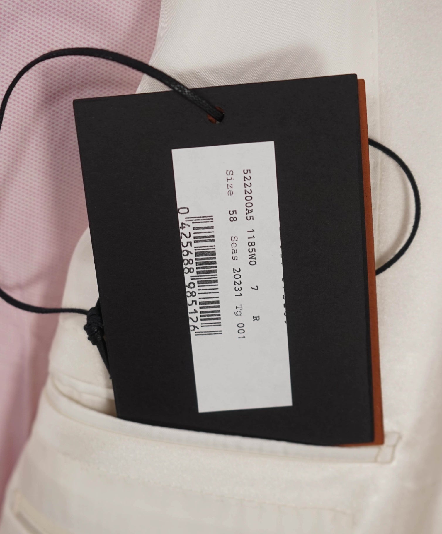 $3,990 ZEGNA - Ivory "VENEZIA" Wool Shawl Lapel Dinner Jacket - 48R